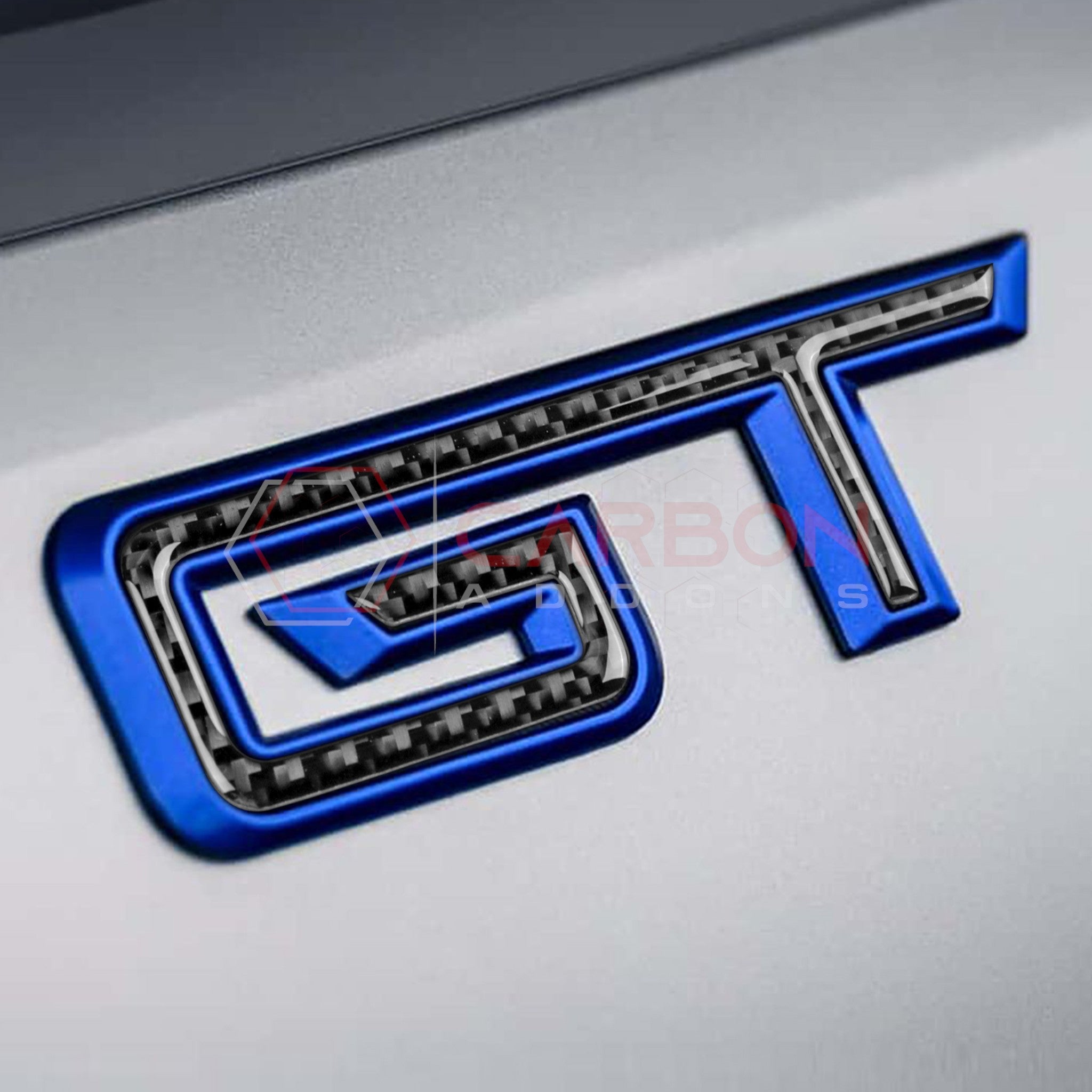 2024+ S650 Ford Mustang GT Exterior Carbon Fiber Emblem Overlays