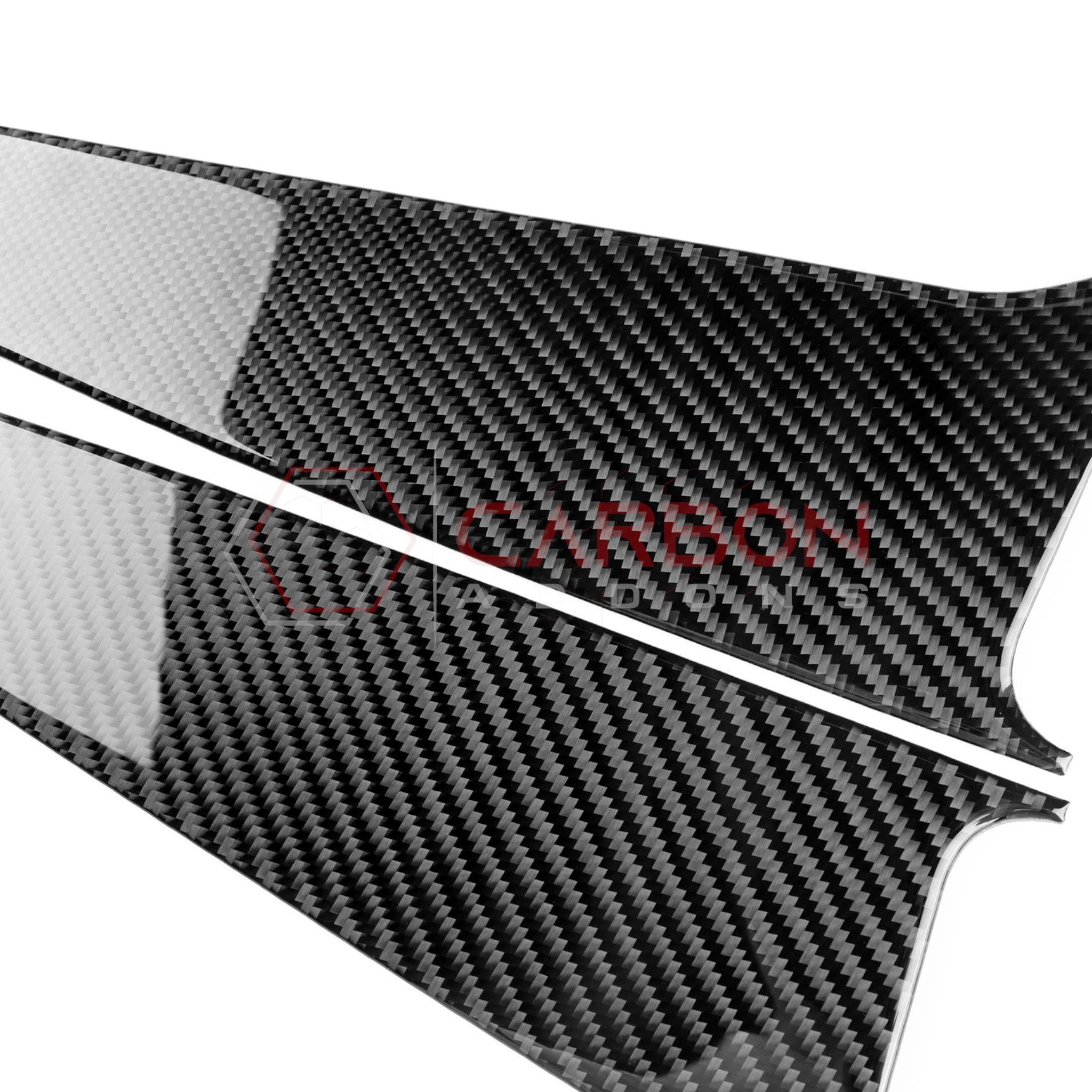 2024+ S650 Ford Mustang Real Carbon Fiber Door Lower Panel Trim Overlay