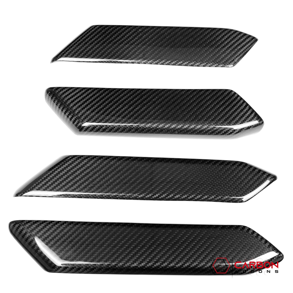 Real Carbon Fiber Interior Door Armrest Trim Covers For 2021+ Ford Bronco