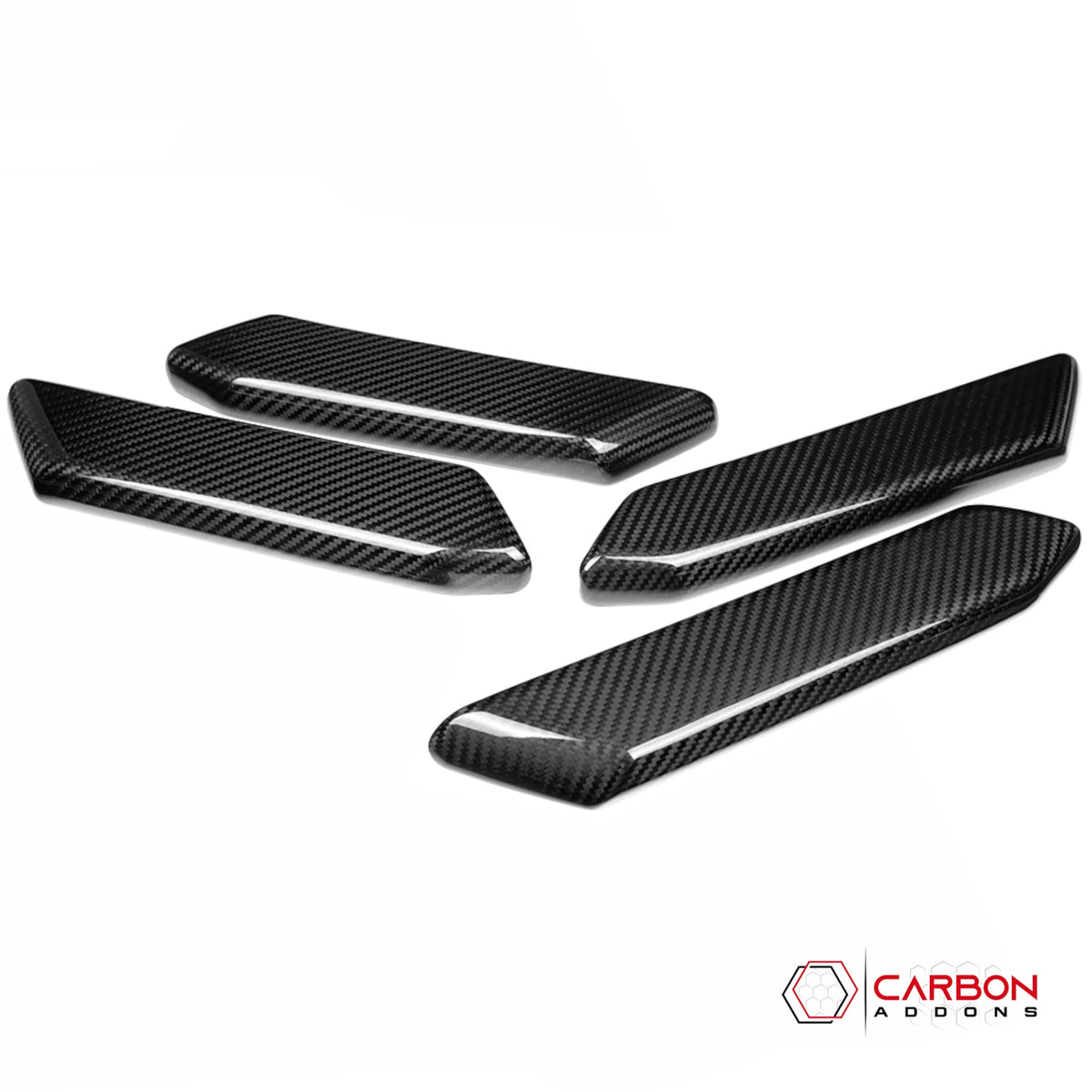 Real Carbon Fiber Interior Door Armrest Trim Covers For 2021+ Ford Bronco