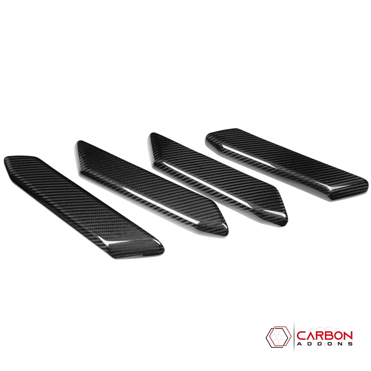 Real Carbon Fiber Interior Door Armrest Trim Covers For 2021+ Ford Bronco