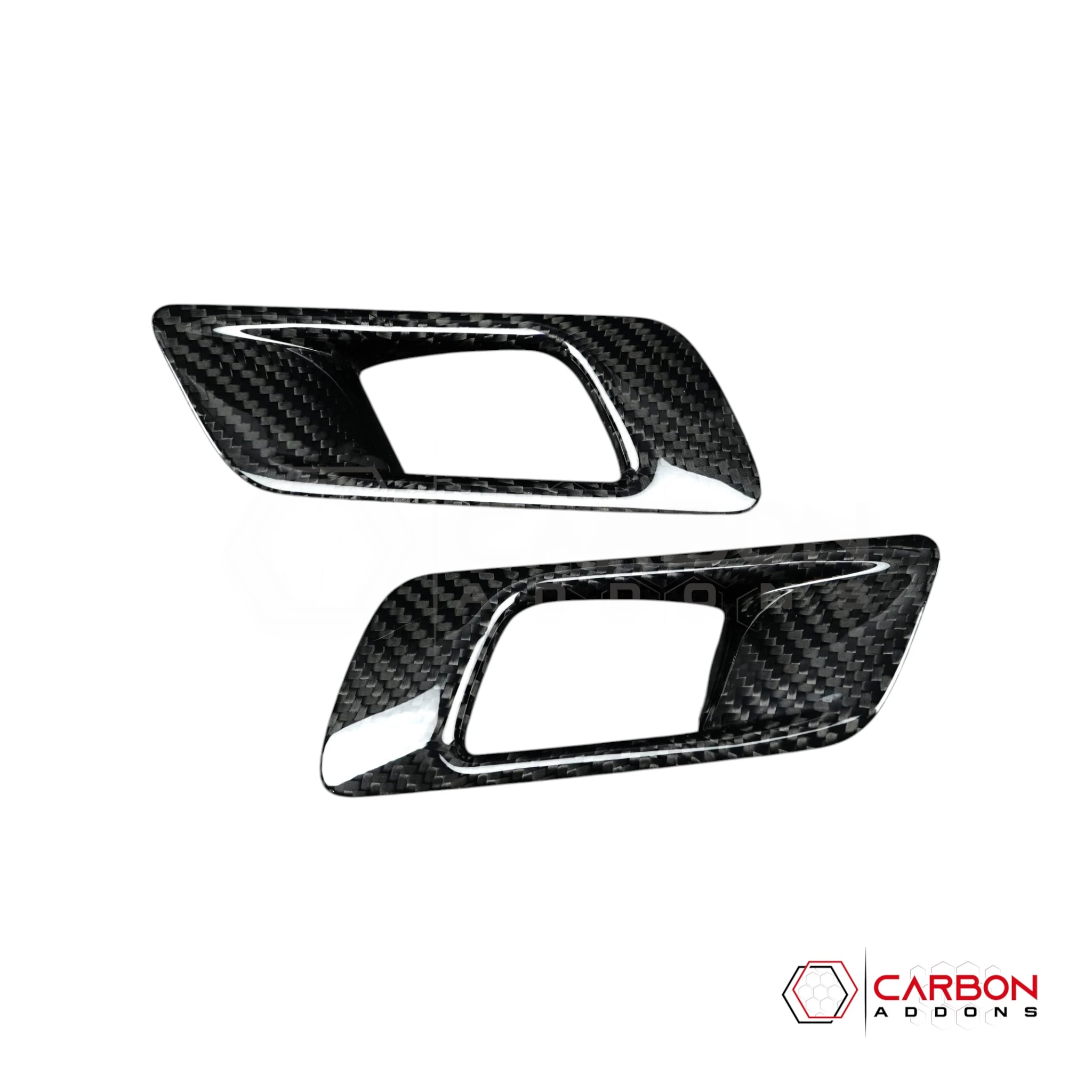 Real Carbon Fiber Interior Door Handle Chrome Delete Covers for 2024+ Ford Mustang