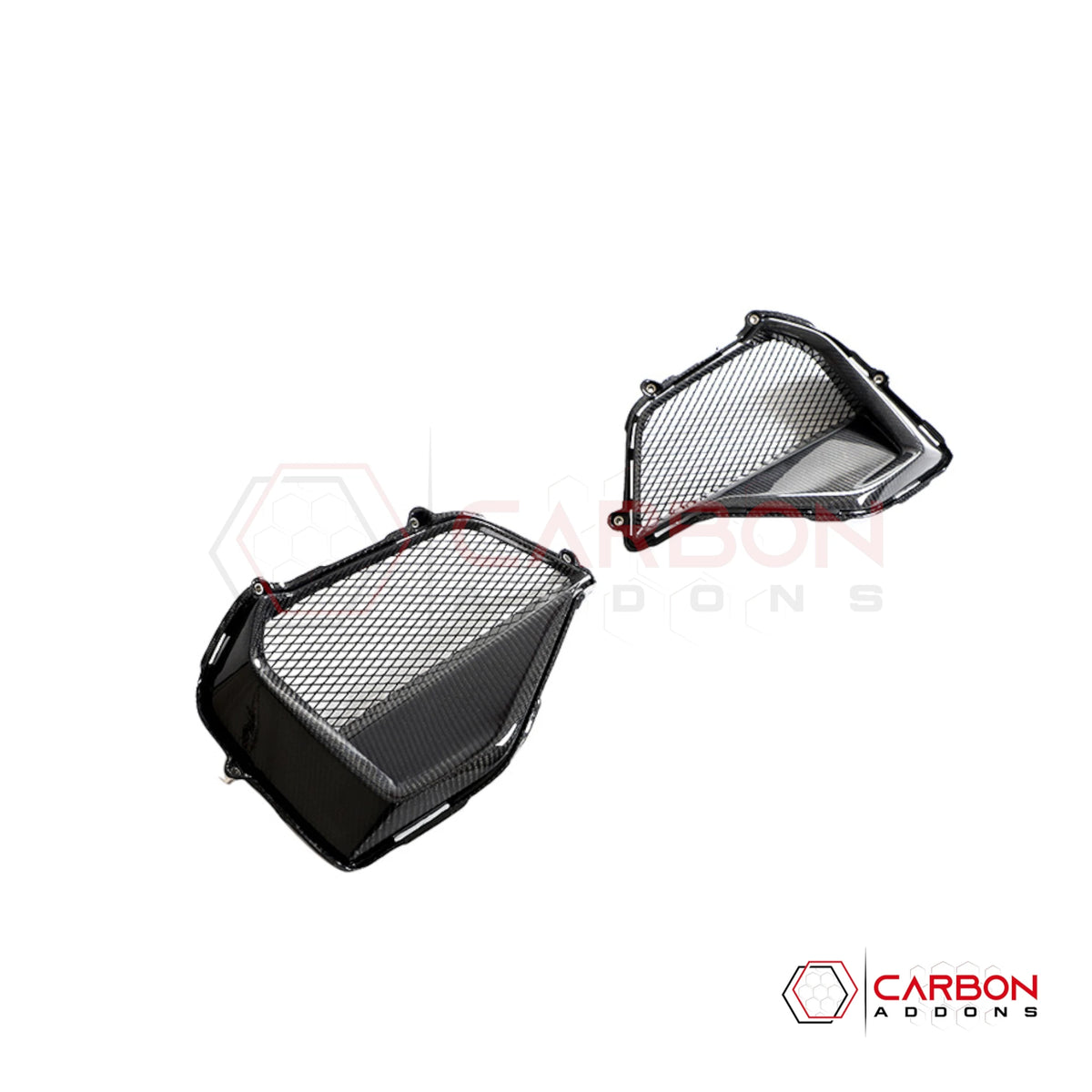 Real Carbon Fiber Lower Grille Bezels for 2024+ Ford Mustang GT