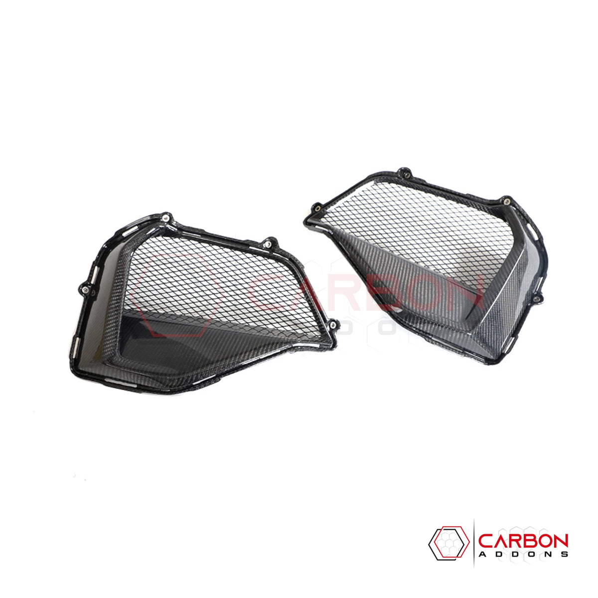 Real Carbon Fiber Lower Grille Bezels for 2024+ Ford Mustang GT