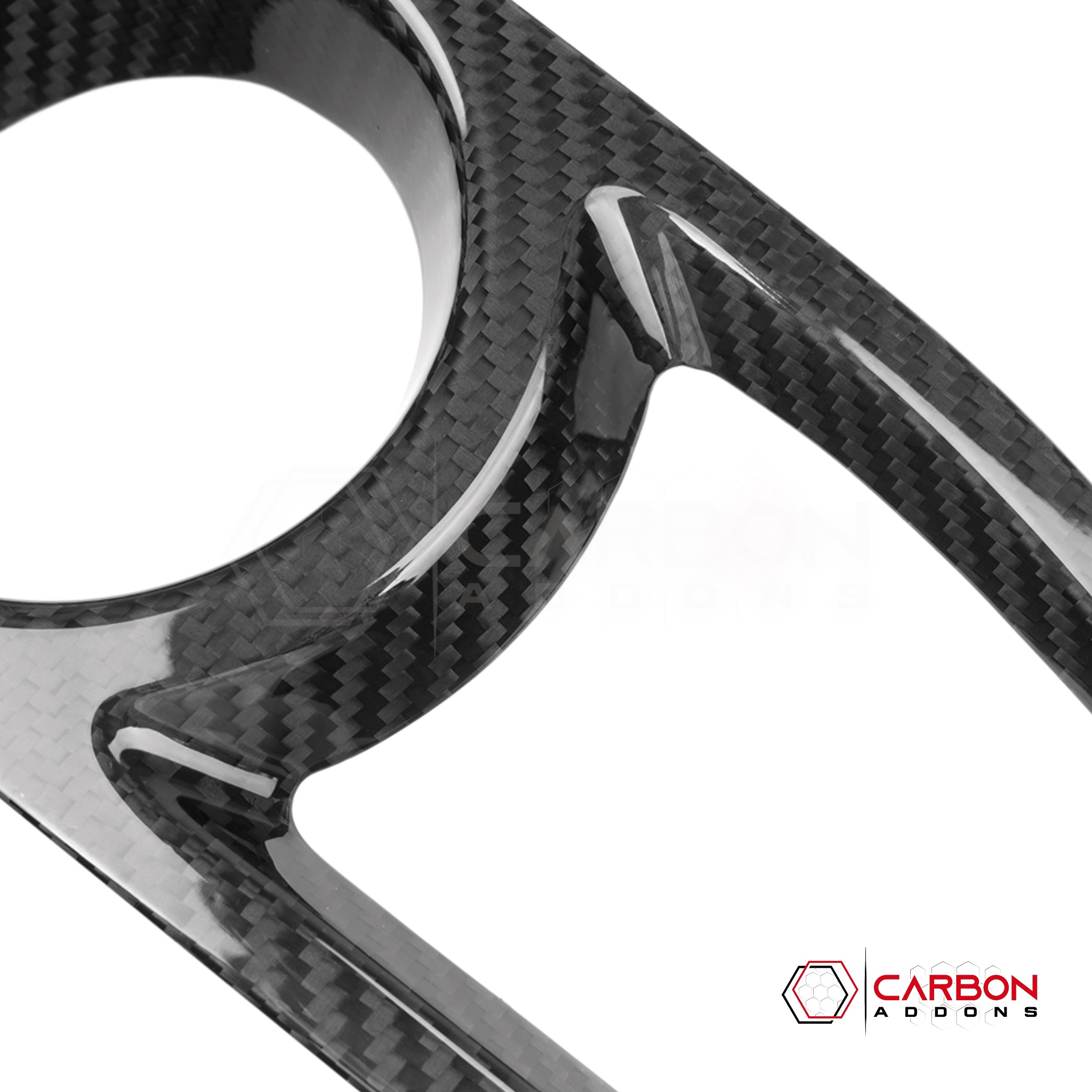 Jeep Gladiator Front Fog Light Frame Trim Cover – Real Dry Carbon Fiber (Glossy or Matte) 2020–Current