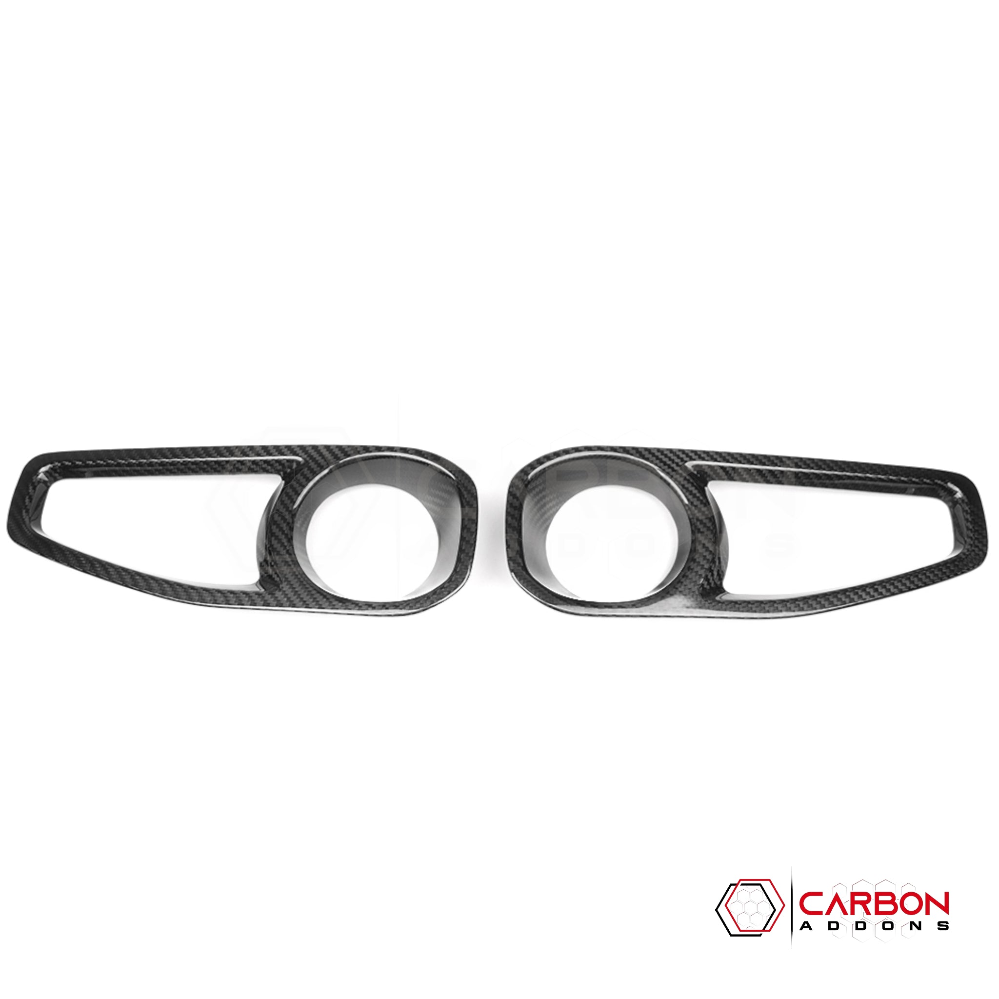 Jeep Gladiator Front Fog Light Frame Trim Cover – Real Dry Carbon Fiber (Glossy or Matte) 2020–Current