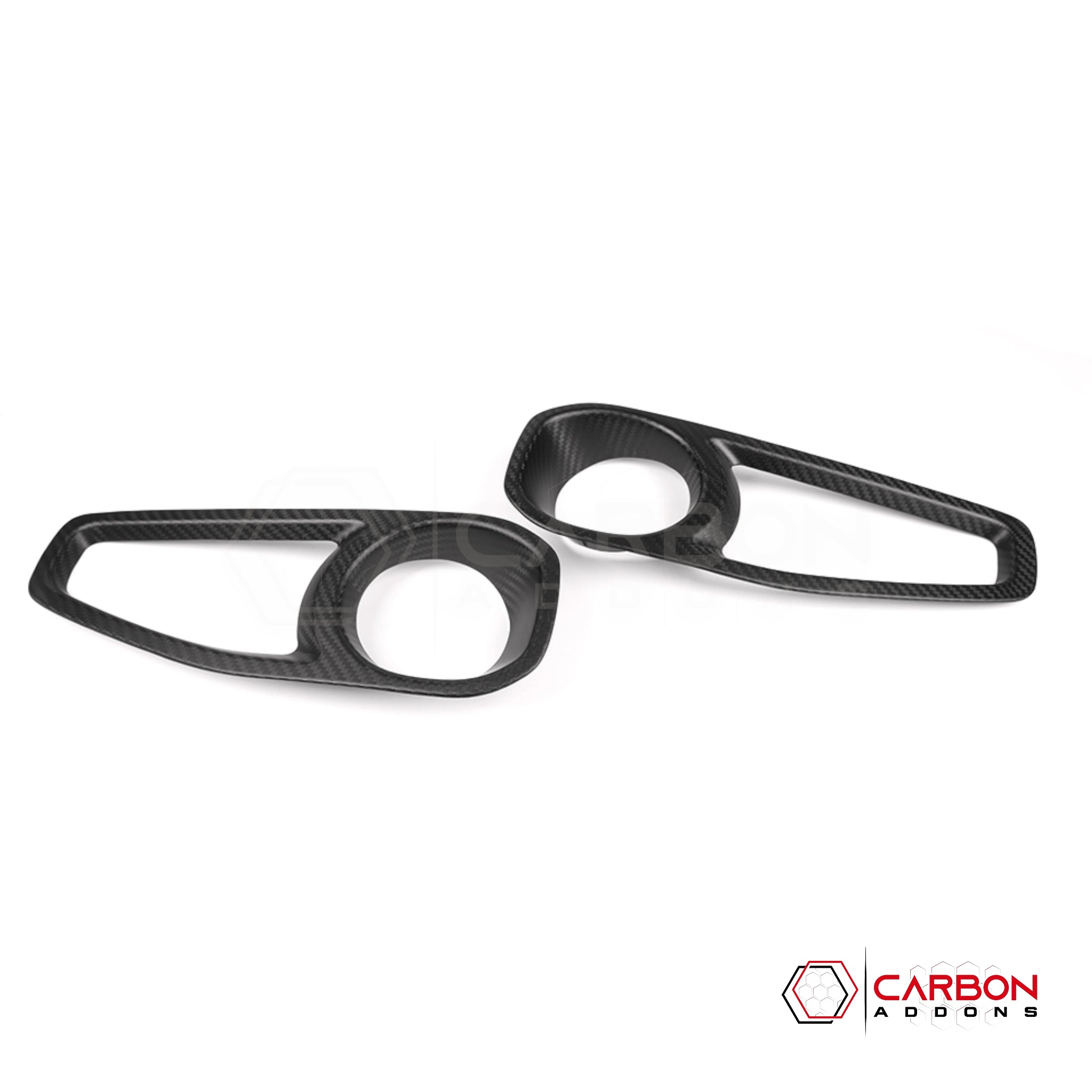 Jeep Gladiator Front Fog Light Frame Trim Cover – Real Dry Carbon Fiber (Glossy or Matte) 2020–Current