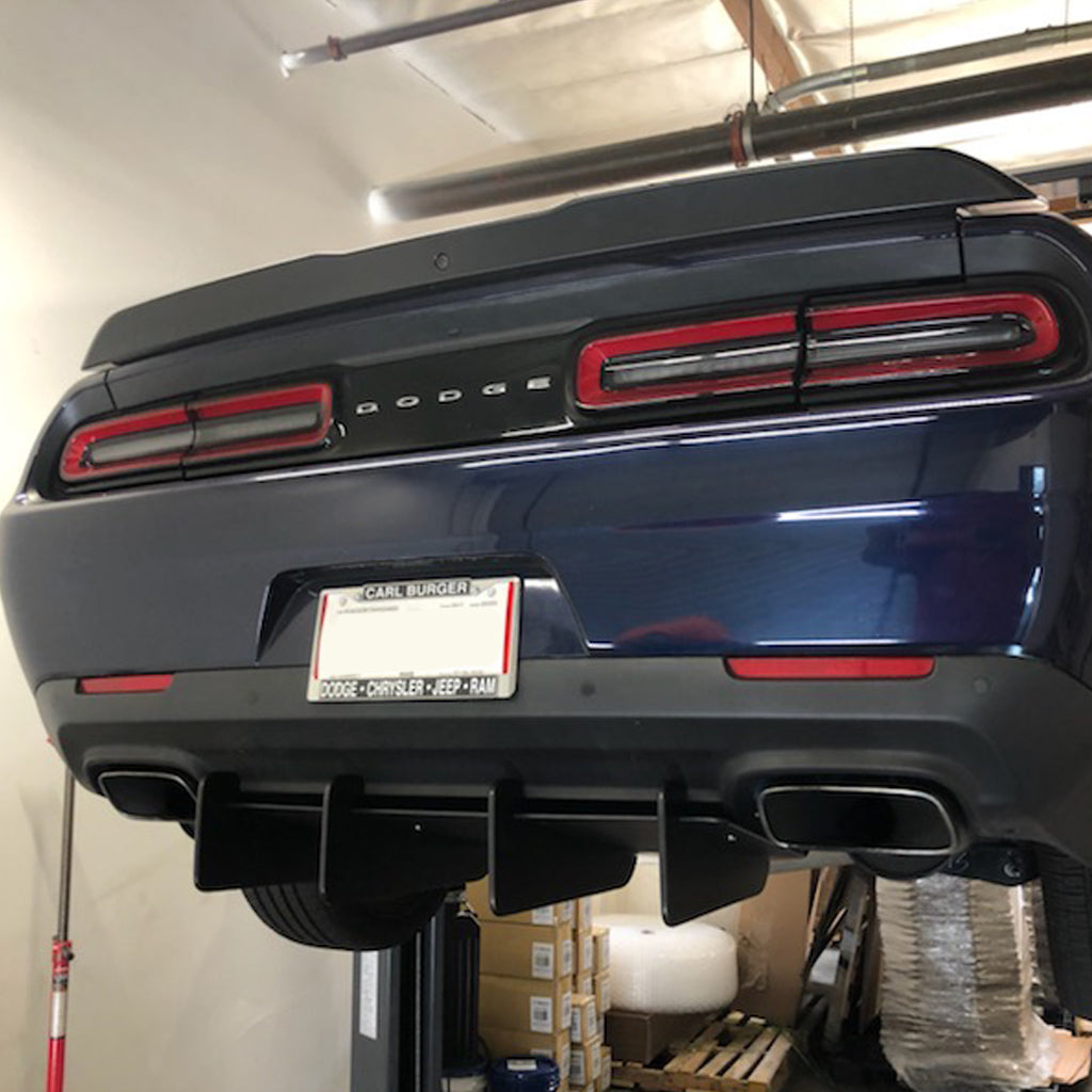 Dodge Challenger 2015–2023 Standard Deluxe Rear Diffuser – HDPE & Aluminum | ZL1 Addons