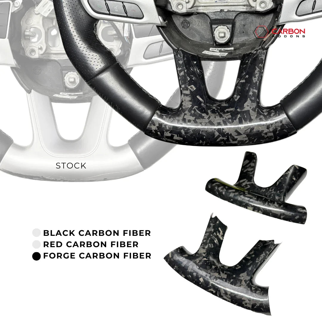 Dodge SRT Charger Challenger Durango 2015+ Carbon Fiber Bottom Lower Steering Wheel Trim Cover