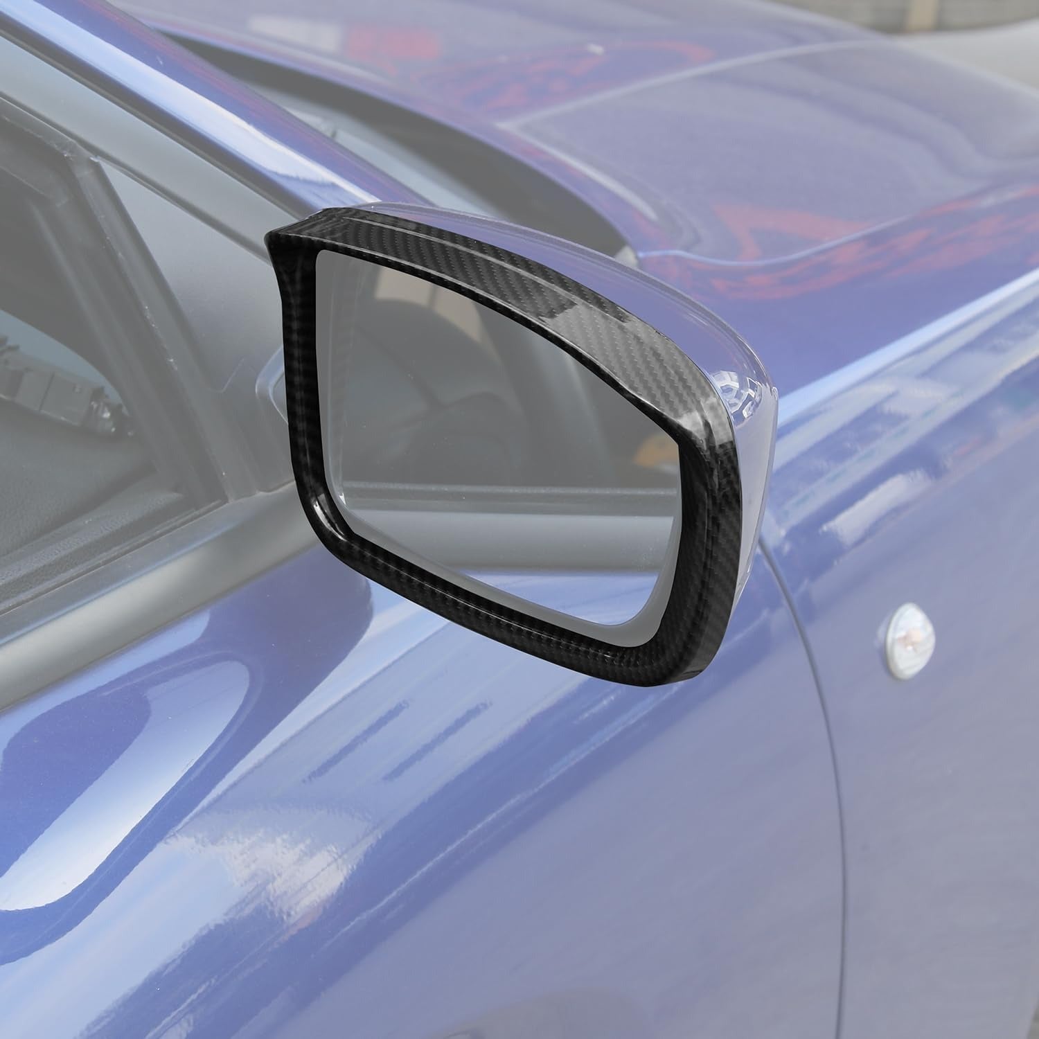 2011–2024 Dodge Charger / Chrysler 300 Carbon Fiber Side Mirror Rain Visor Eyebrow Covers – Real Dry Carbon Fiber (2pcs)