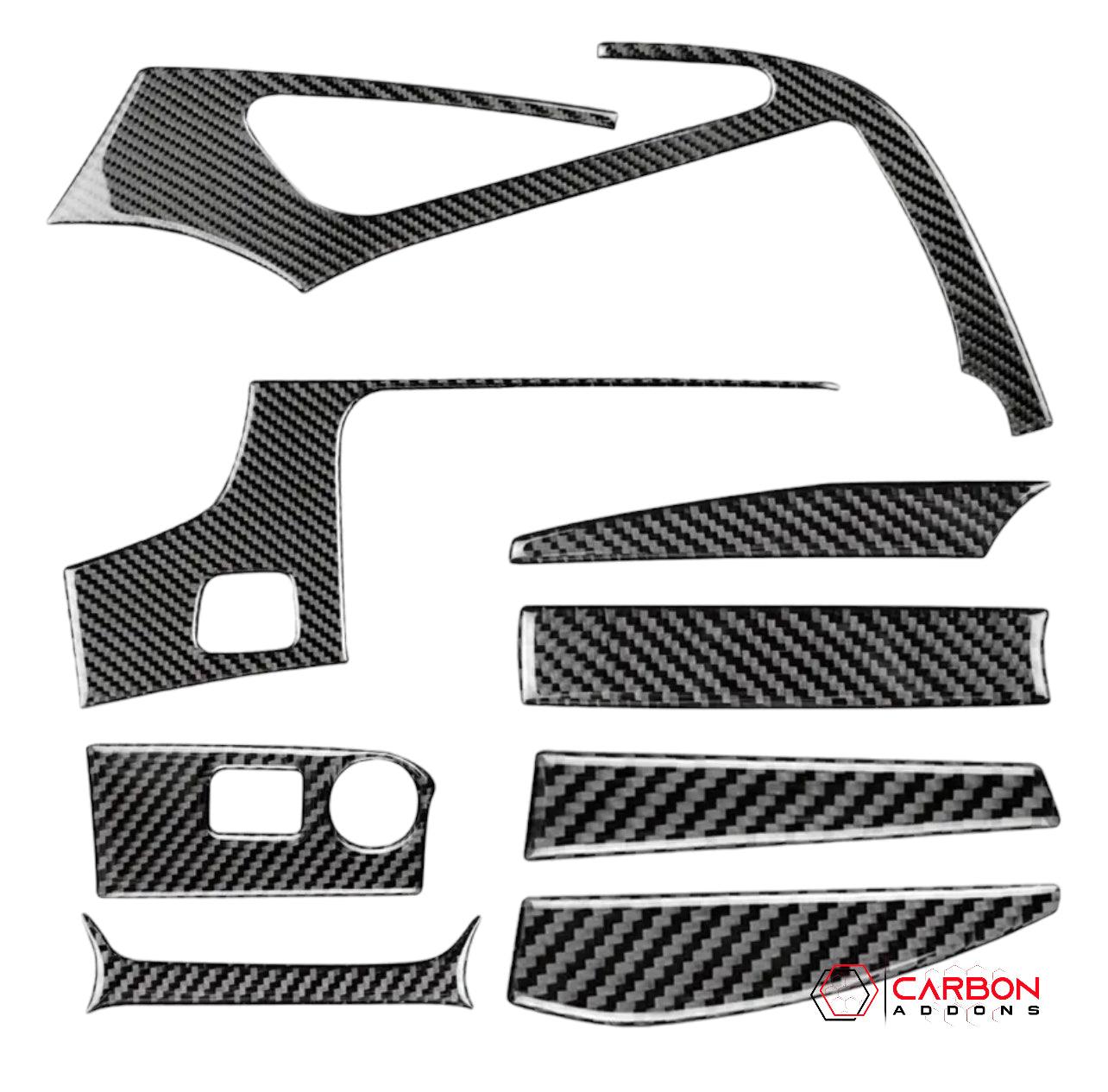 C7 Corvette 2014-2019 Carbon Fiber Multimedia Dash Trim Overlay - carbonaddons Carbon Fiber Parts, Accessories, Upgrades, Mods