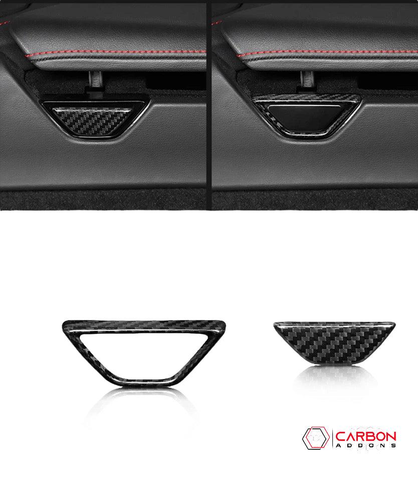 C8 Corvette Carbon Fiber Arm Rest Button & trim Cover - carbonaddons Carbon Fiber Parts, Accessories, Upgrades, Mods
