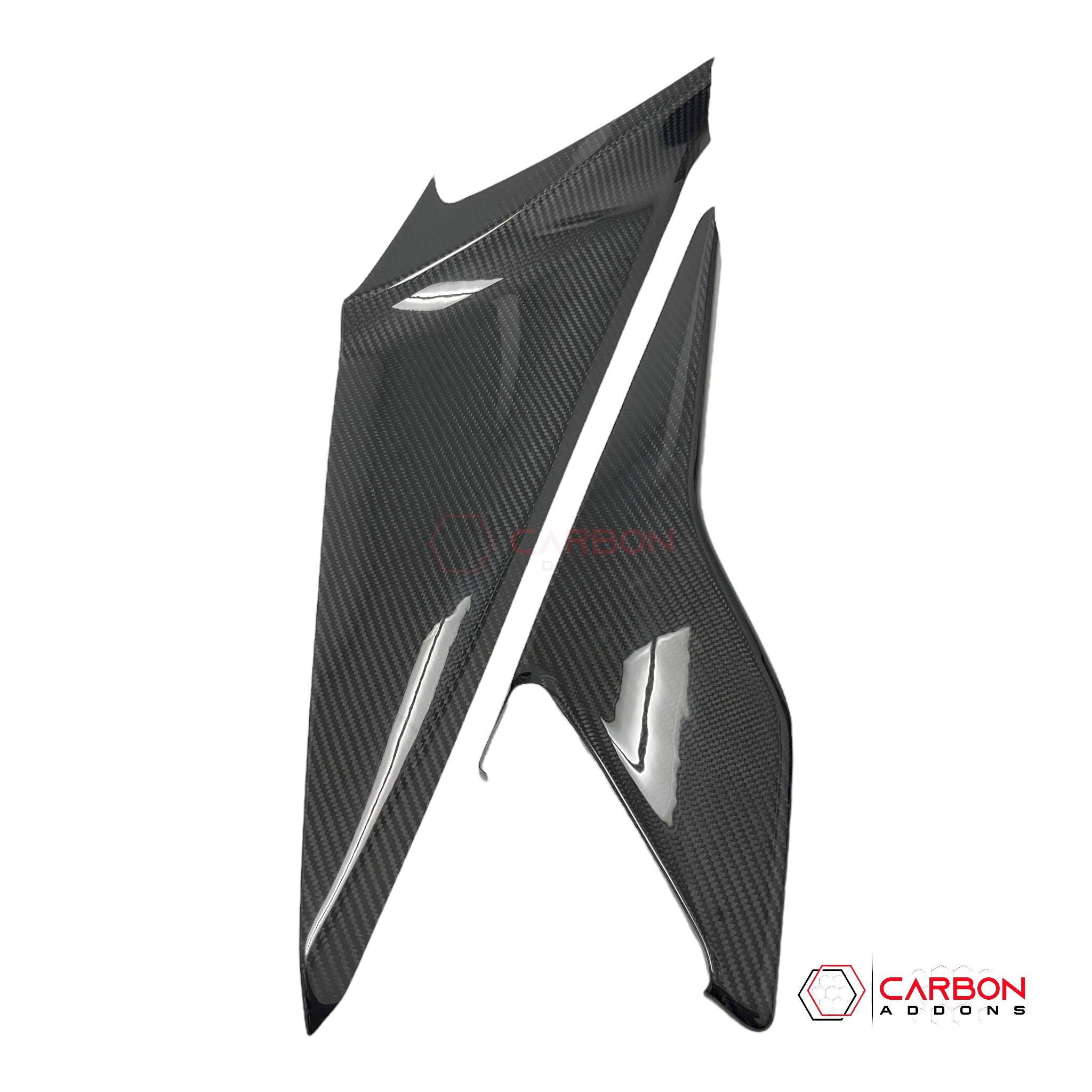 C8 Corvette Carbon Fiber Center Console Side Trim Covers - carbonaddons Carbon Fiber Parts, Accessories, Upgrades, Mods