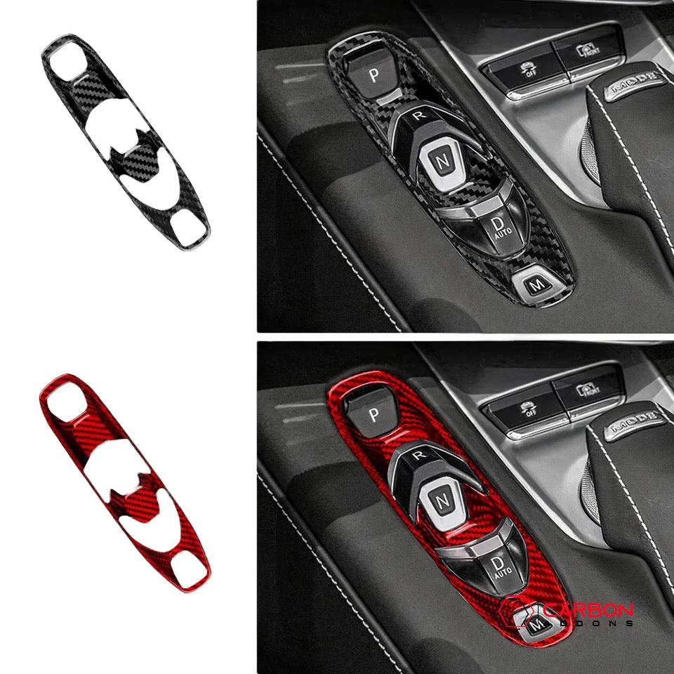 C8 Corvette Carbon Fiber Gear Shift Trim Cover - carbonaddons Carbon Fiber Parts, Accessories, Upgrades, Mods