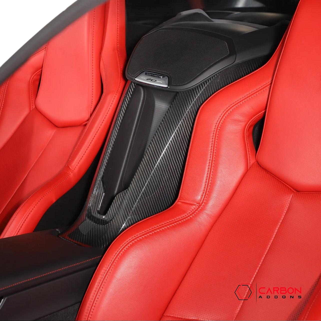 C8 Corvette Carbon Fiber Waterfall Panel Trim Cover - carbonaddons Carbon Fiber Parts, Accessories, Upgrades, Mods