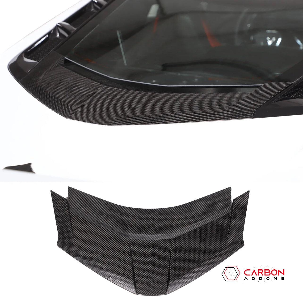 C8 Corvette Exterior Rear Lower Window Carbon Fiber Replacement Trim - carbonaddons Carbon Fiber Parts, Accessories, Upgrades, Mods