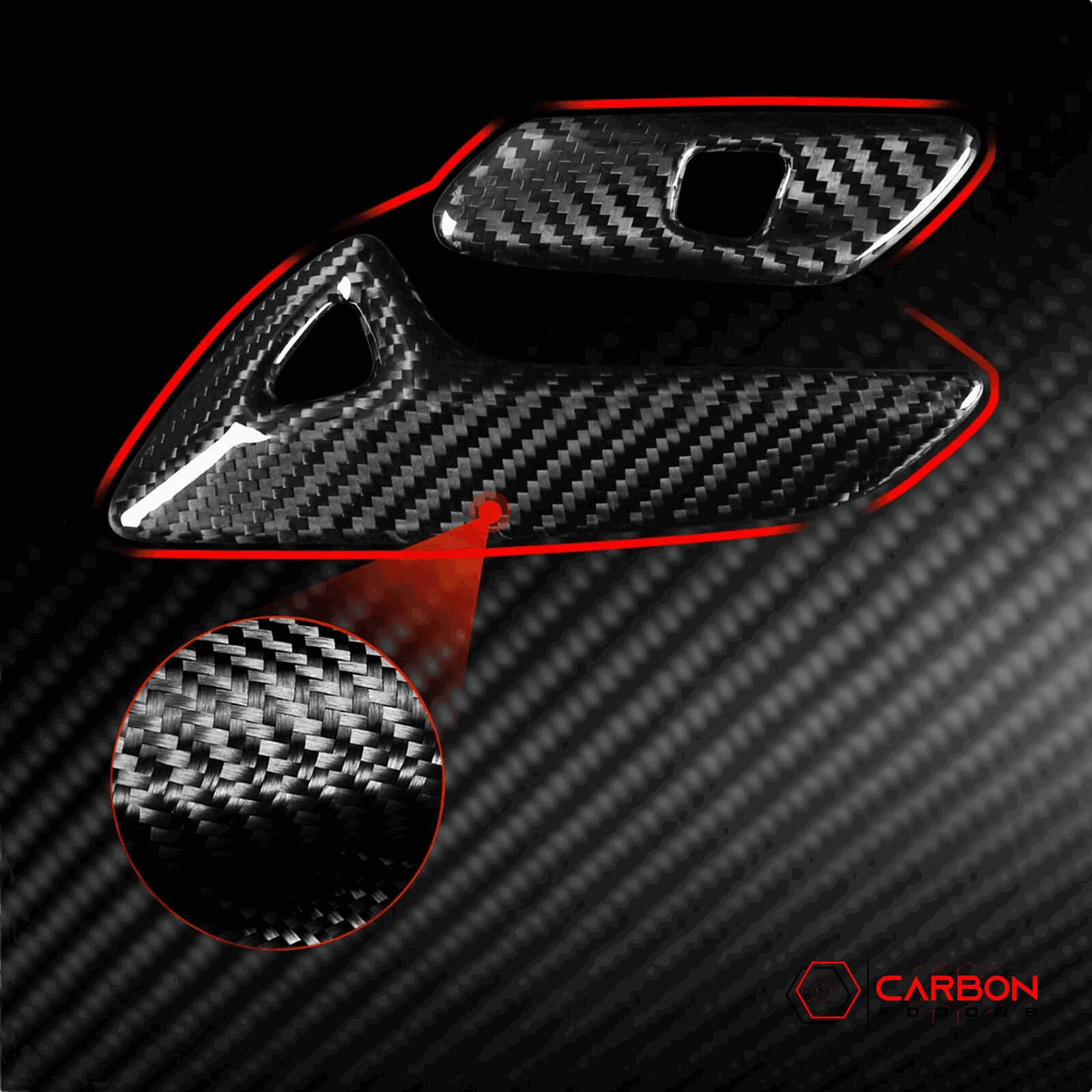 Carbon Fiber Door Handle Cover | C7 Corvette Stingray/Z06/Grand Sport 2014-2019 - carbonaddons Carbon Fiber Parts, Accessories, Upgrades, Mods