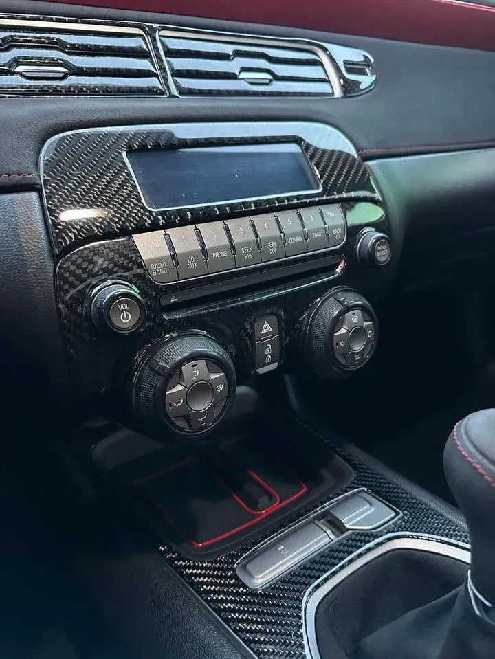 Carbon Fiber Multimedia Radio Trim Cover for 2010-2015 Chevy Camaro ...