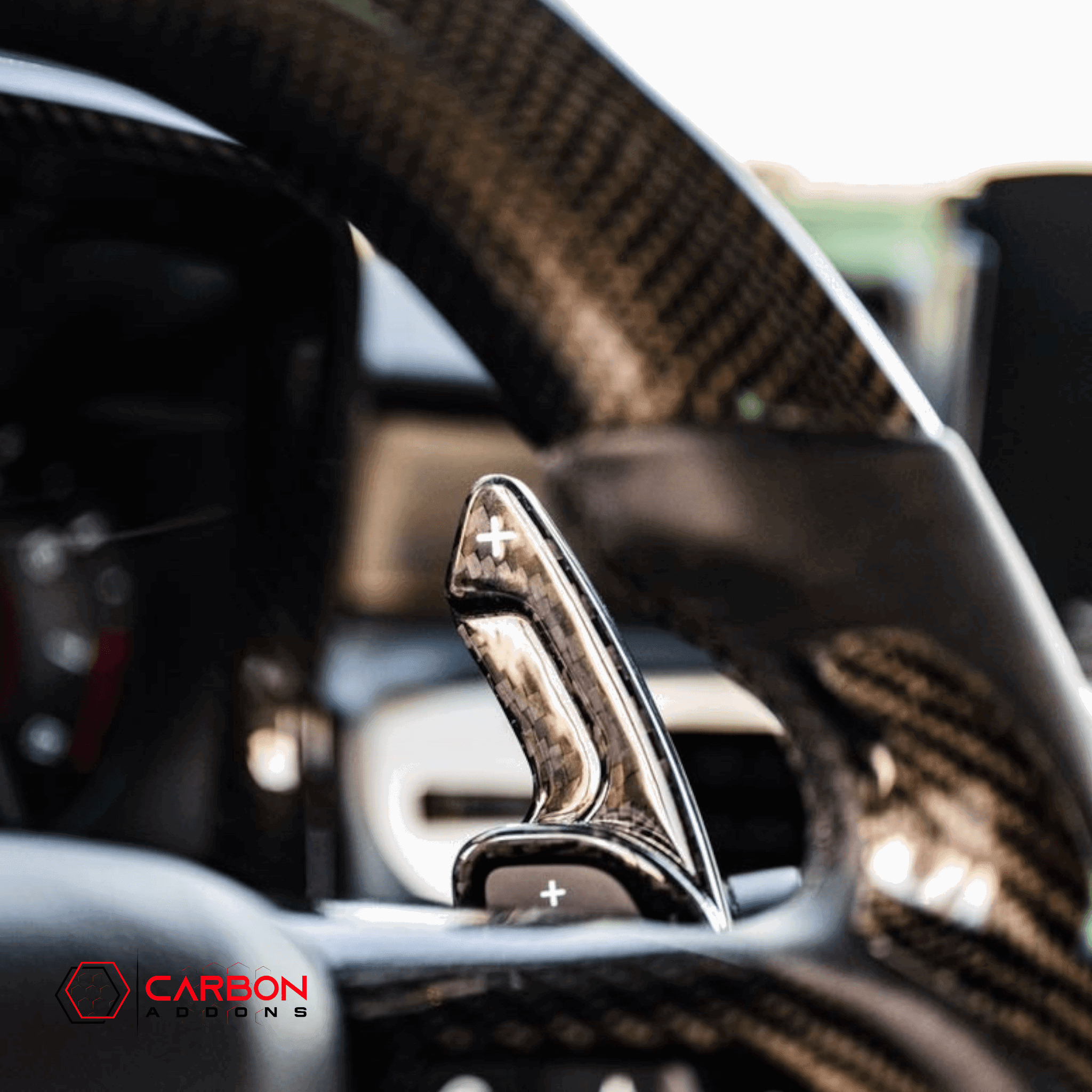 Carbon Fiber Paddle Shifter Extension | 2012-2015 Chevy 5th Gen Camaro - carbonaddons Carbon Fiber Parts, Accessories, Upgrades, Mods