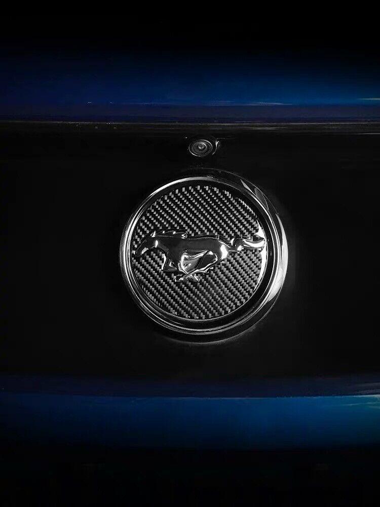 Carbon Fiber Rear Trunk Logo Emblem Overlay For Ford Mustang 2015-2019 - carbonaddons Carbon Fiber Parts, Accessories, Upgrades, Mods