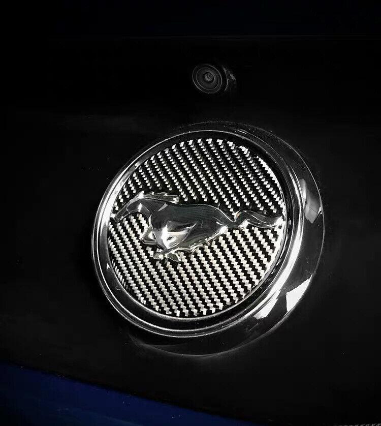 Carbon Fiber Rear Trunk Logo Emblem Overlay For Ford Mustang 2015-2019 - carbonaddons Carbon Fiber Parts, Accessories, Upgrades, Mods