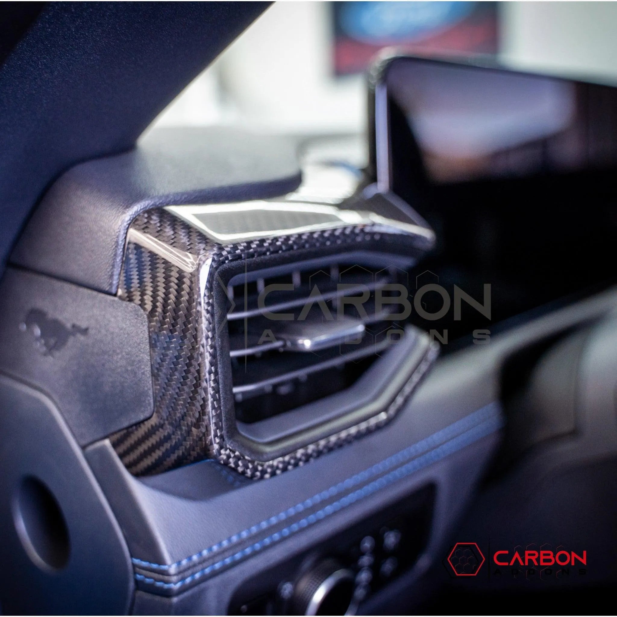 [Coming Soon] 2024-Up S650 Ford Mustang Hard Carbon Fiber Driver Side Dashboard Trim Cover - carbonaddons Carbon Fiber Parts, Accessories, Upgrades, Mods