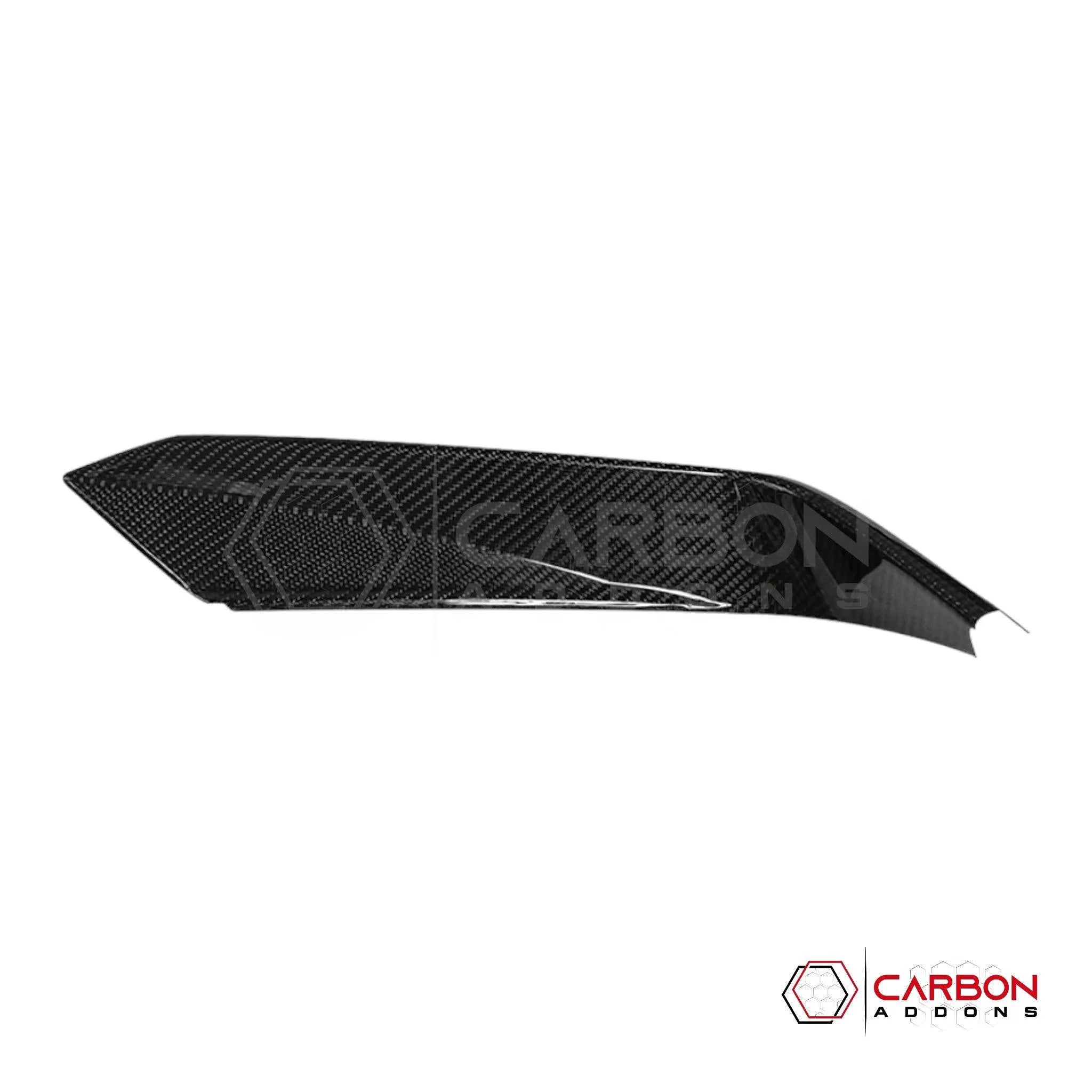 [Coming Soon] 2pcs Set 2024-Up S650 Ford Mustang EcoBoost Hard Carbon Fiber Bumper Grill Trim Covers - carbonaddons Carbon Fiber Parts, Accessories, Upgrades, Mods