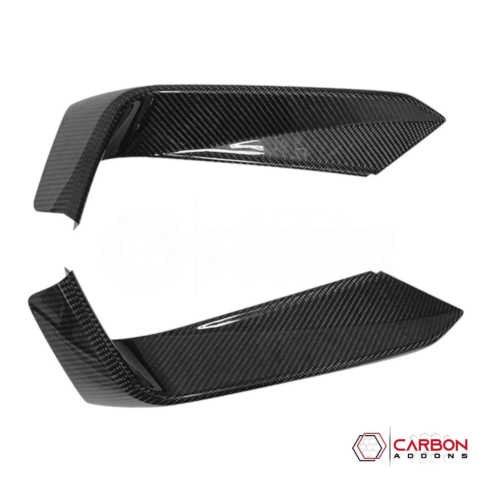 [Coming Soon] 2pcs Set 2024-Up S650 Ford Mustang EcoBoost Hard Carbon Fiber Bumper Grill Trim Covers - carbonaddons Carbon Fiber Parts, Accessories, Upgrades, Mods