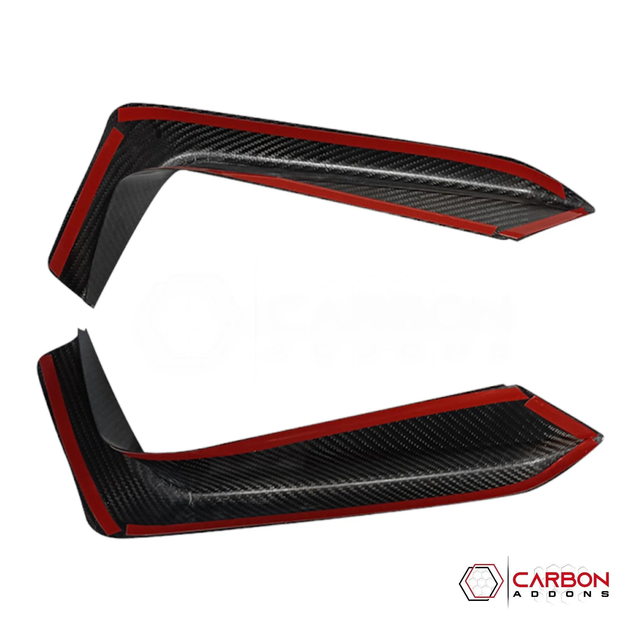 [Coming Soon] 2pcs Set 2024-Up S650 Ford Mustang EcoBoost Hard Carbon Fiber Bumper Grill Trim Covers - carbonaddons Carbon Fiber Parts, Accessories, Upgrades, Mods