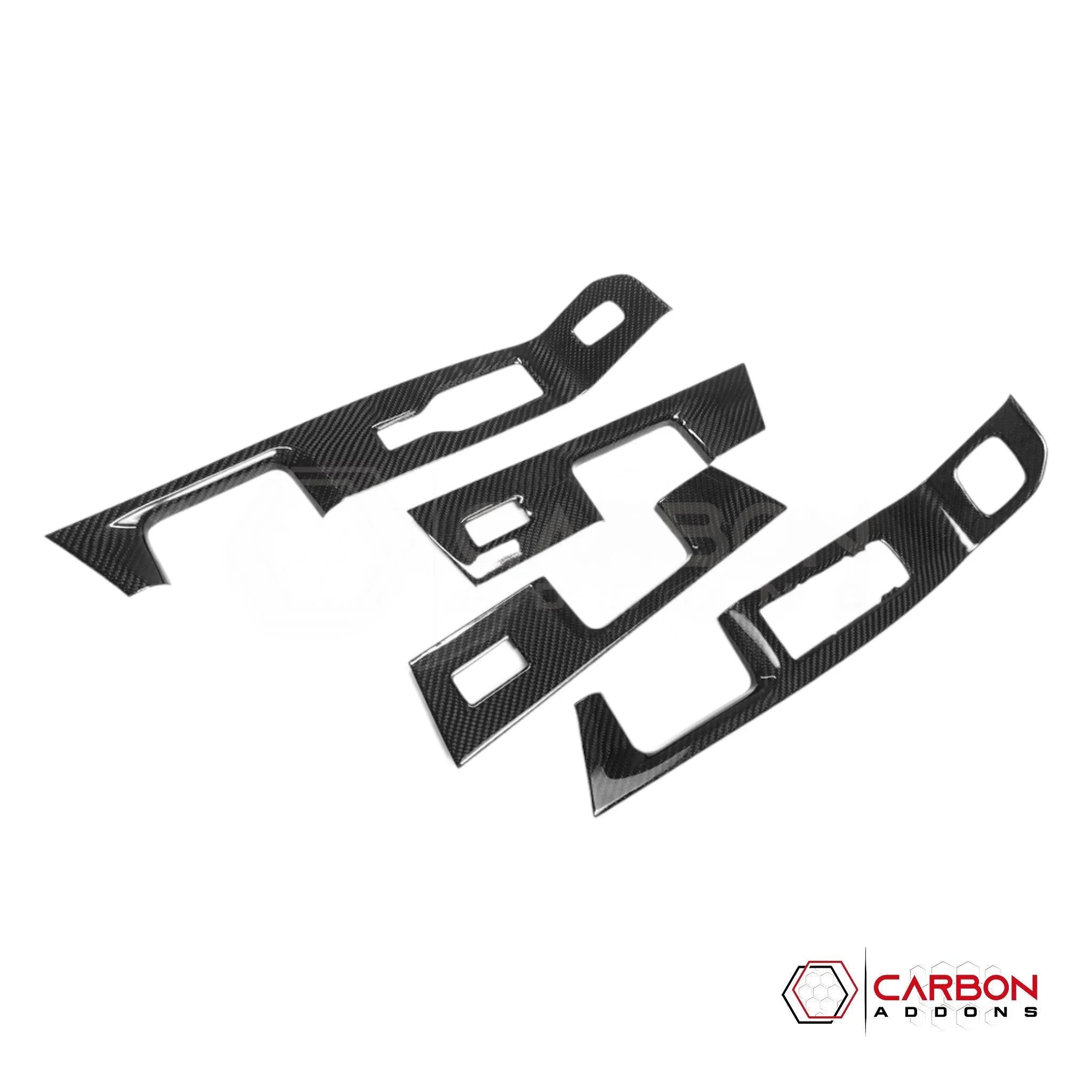 [Coming Soon] Ford F150 2021-Up Window Switch Trim Hard Carbon Fiber Cover - carbonaddons Carbon Fiber Parts, Accessories, Upgrades, Mods