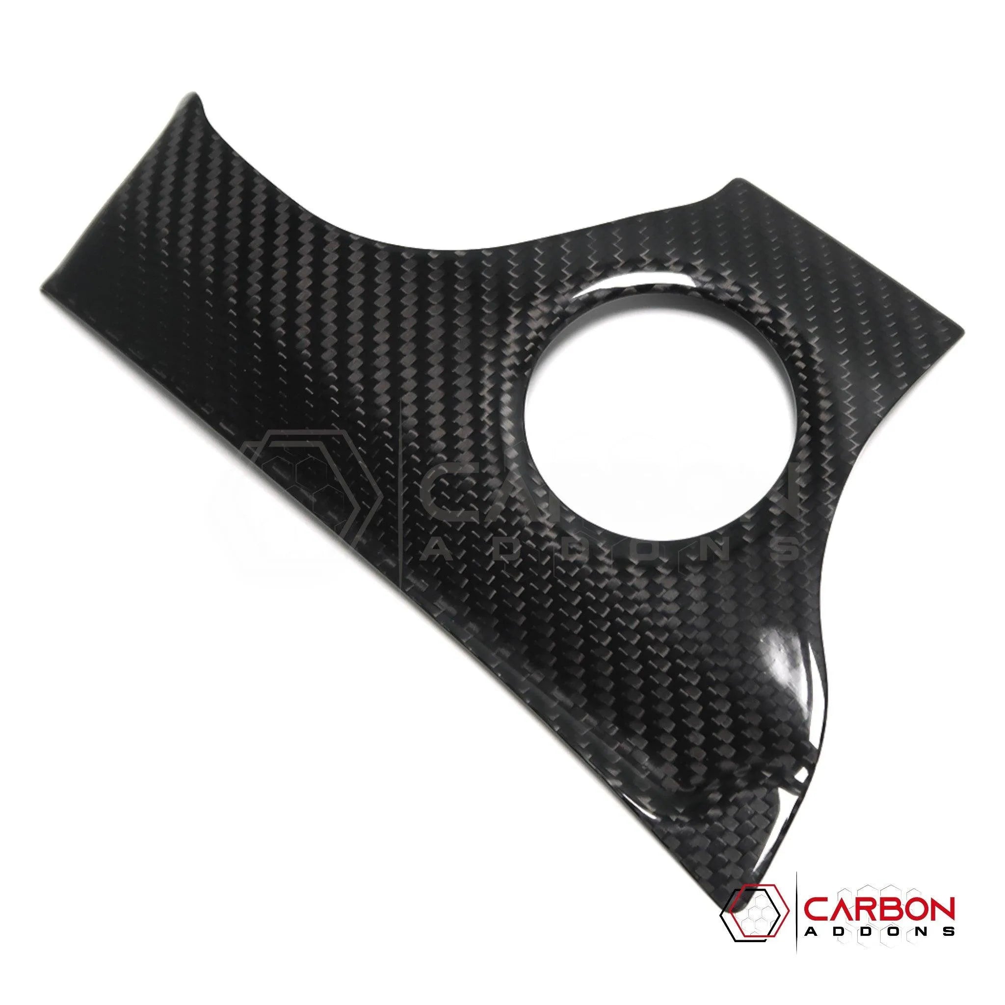 [Coming Soon] RAM TRX 2021-2024 Engine Start Stop Button Surround Trim Hard Carbon Fiber Cover - carbonaddons Carbon Fiber Parts, Accessories, Upgrades, Mods