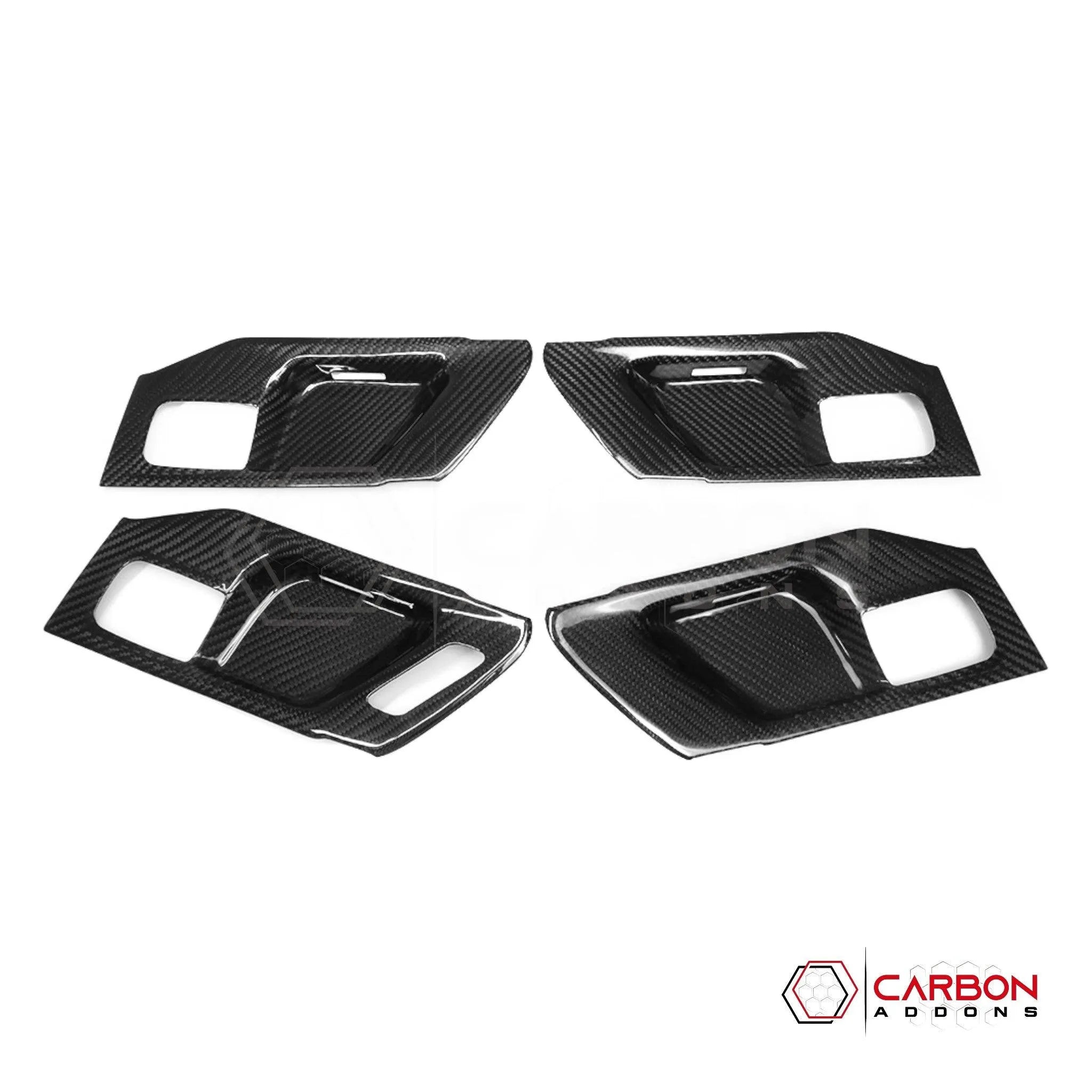 [Coming Soon] RAM TRX 2021-2024 Interior Door Handle Trim Hard Carbon Fiber Cover - carbonaddons Carbon Fiber Parts, Accessories, Upgrades, Mods