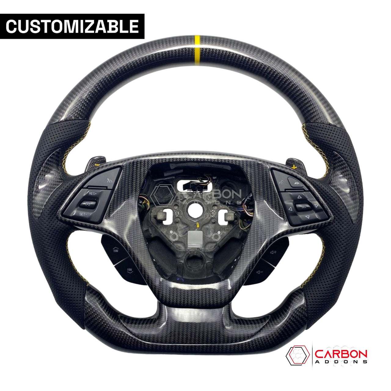 C7 Stingray Corvette Steering Wheel Paddles RED OR YELLOW - GScreations