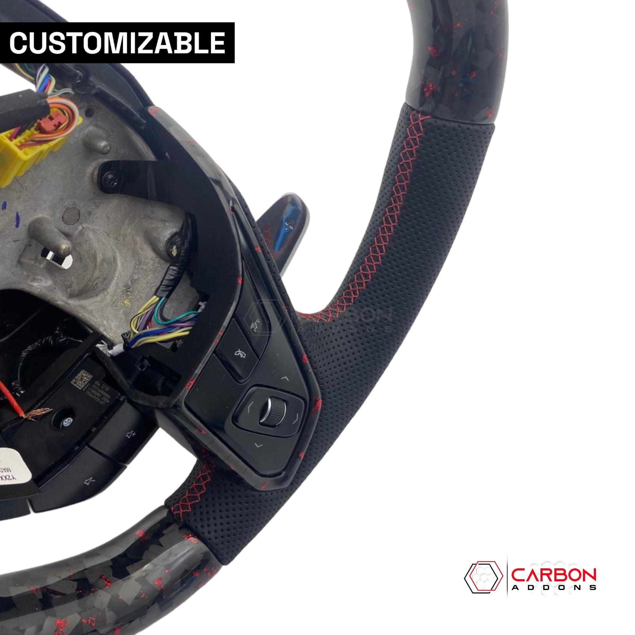 [Complete/Heated] C8 Corvette 2020+ Customizable Carbon Fiber Steering Wheel - carbonaddons Carbon Fiber Parts, Accessories, Upgrades, Mods