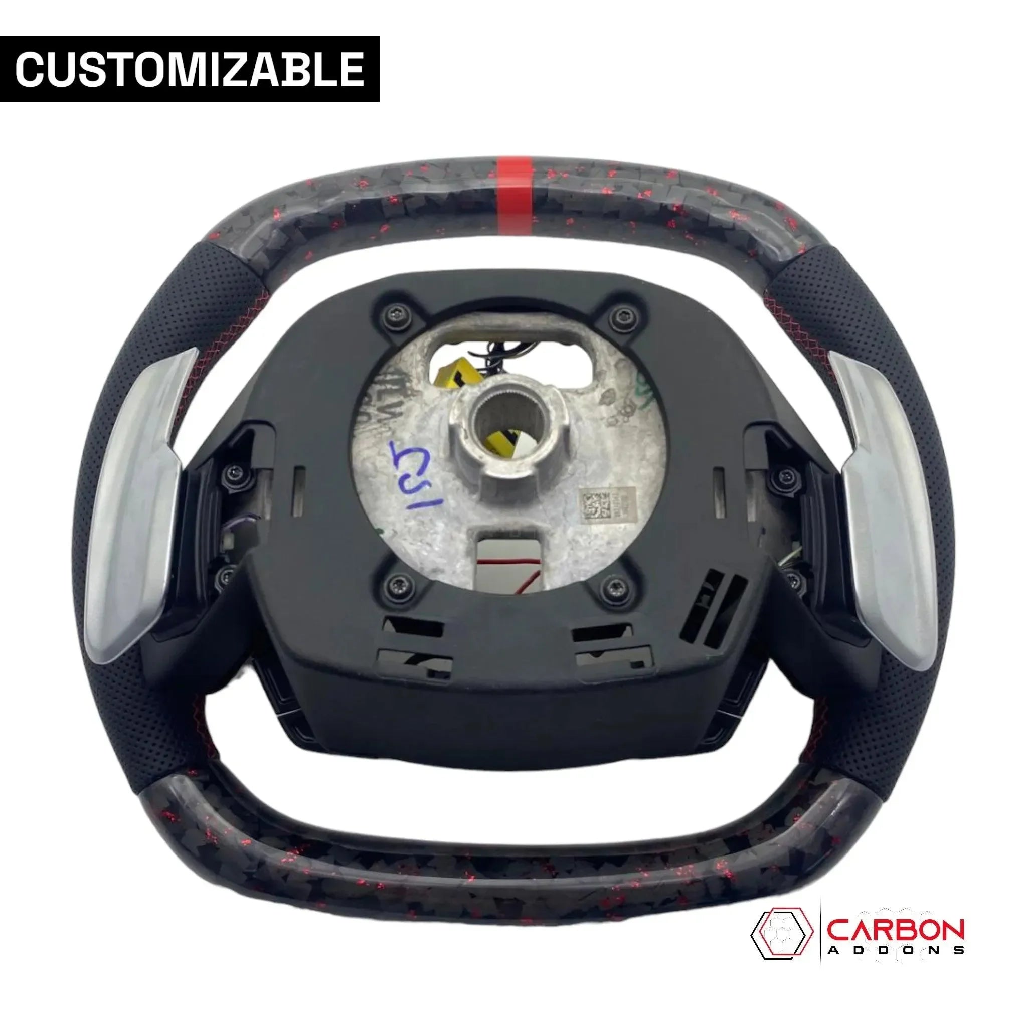 AIRSPEED for C8 Steering Wheel Frame Cover Sticker Real Carbon Fiber AIRSPEED for C8 Steering Wheel Frame Cover Sticker Real Carbon Fiber