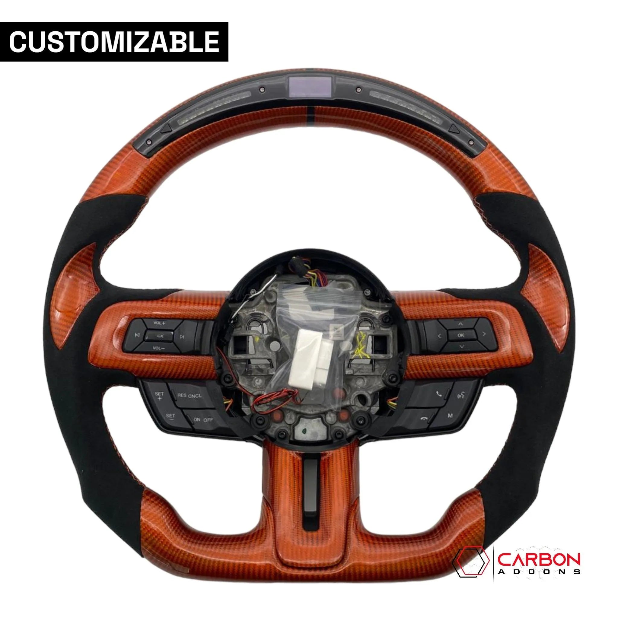 2011 mustang carbon on sale fiber steering wheel