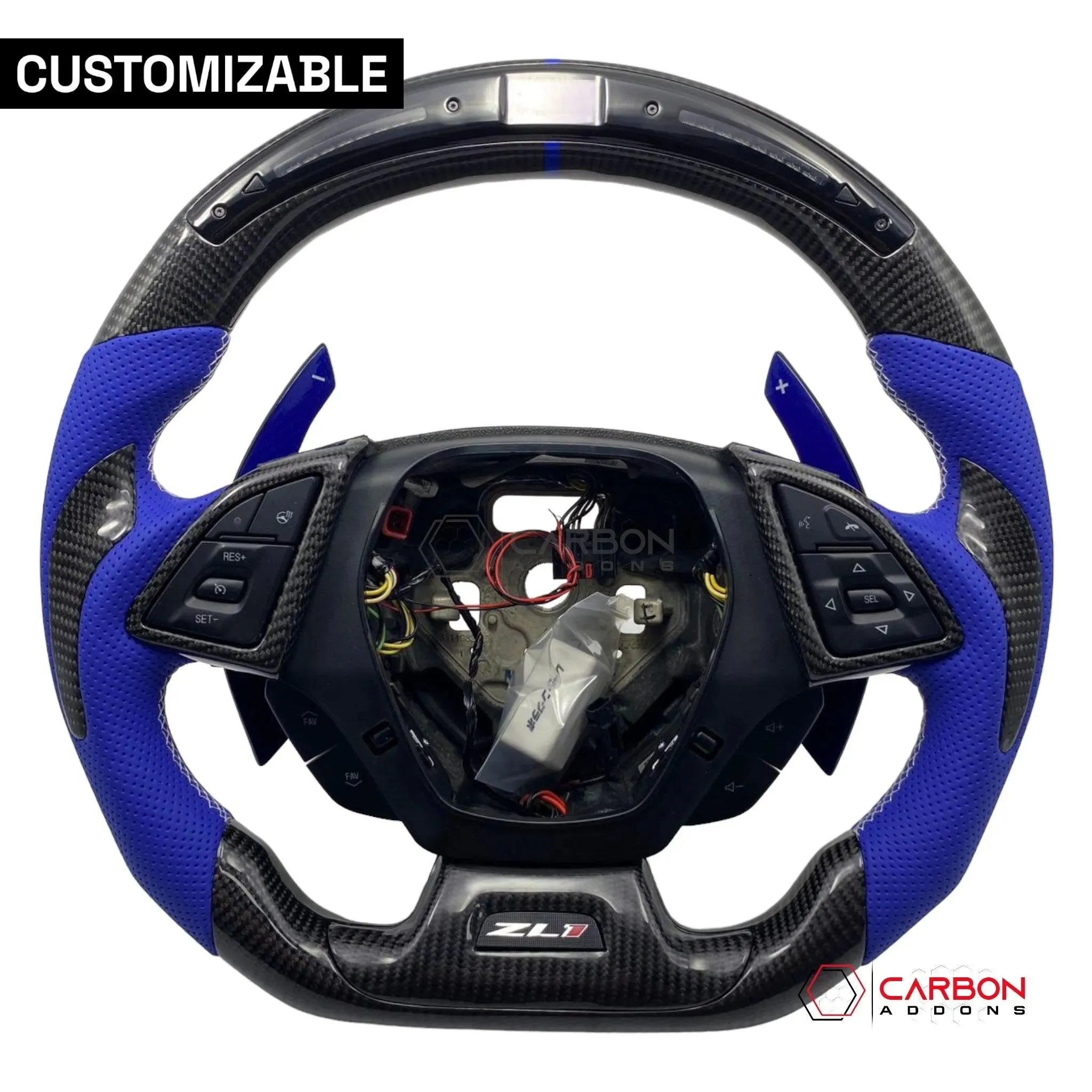 カスタム価格 17,500円⭕️1点物◎CUSTOM VOLAN SIDE Complete/Heated] Custom Carbon Fiber Steering Wheel For 2016-2024