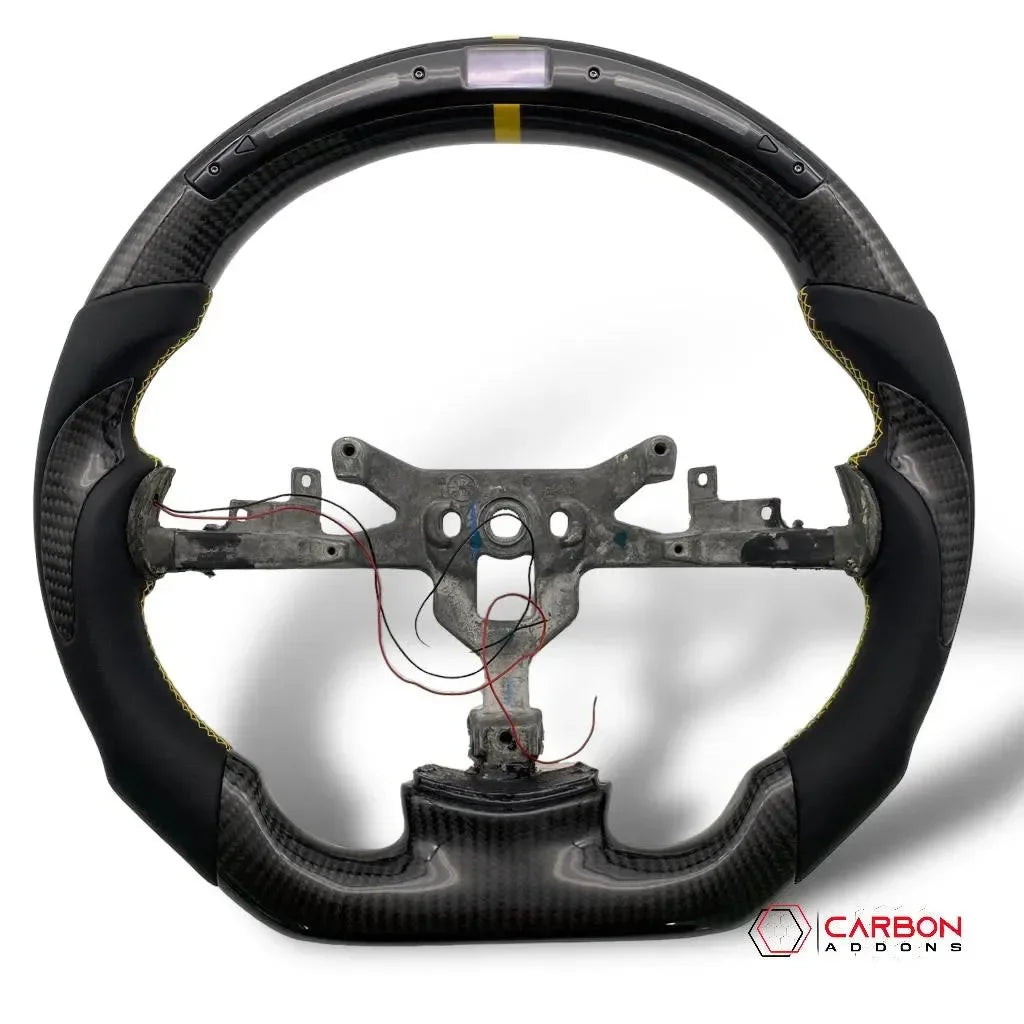 ABS Carbon Fiber Look Steering Wheel Trim Cover For 2005-2013 Corvette C6 (Self-Adhesive)