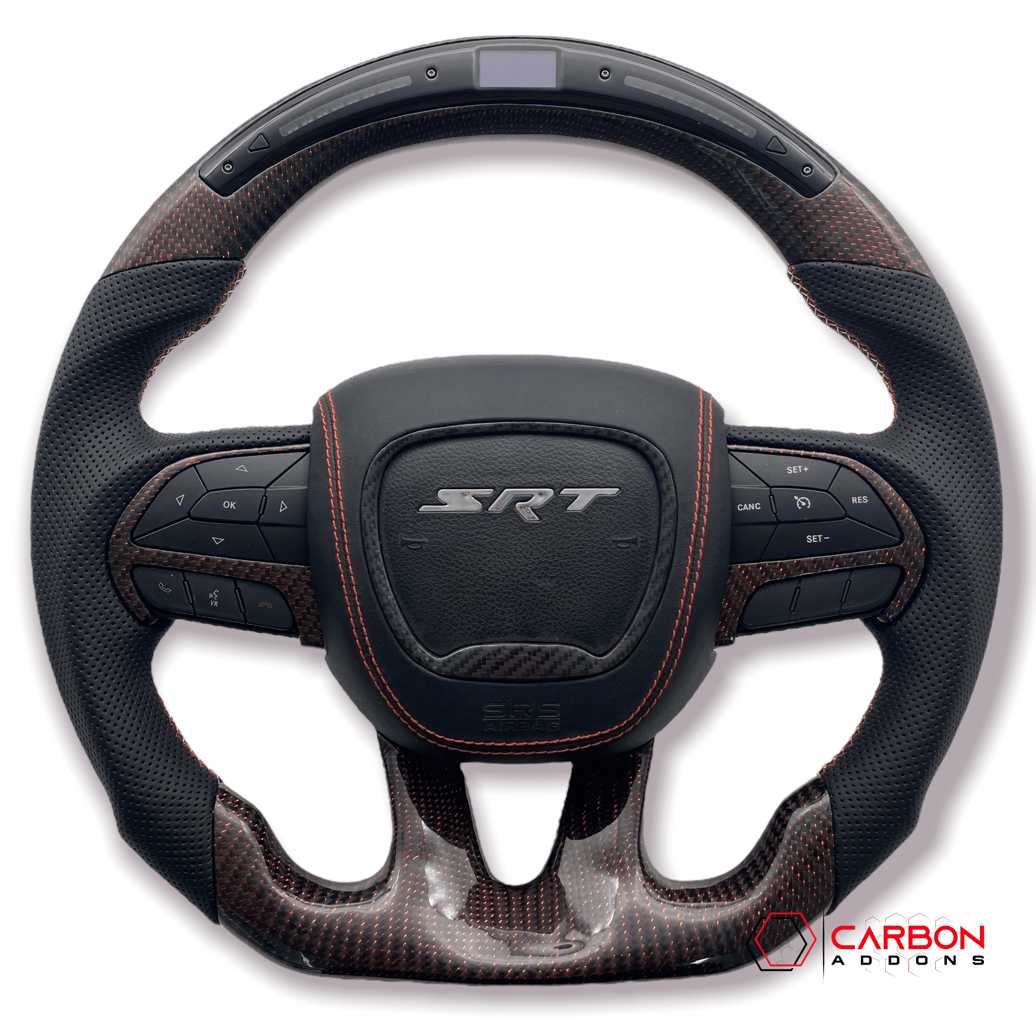 [Core Only] Custom Carbon Fiber Steering Wheel | 2015-2023 Dodge Charger Challenger Durango - carbonaddons Carbon Fiber Parts, Accessories, Upgrades, Mods