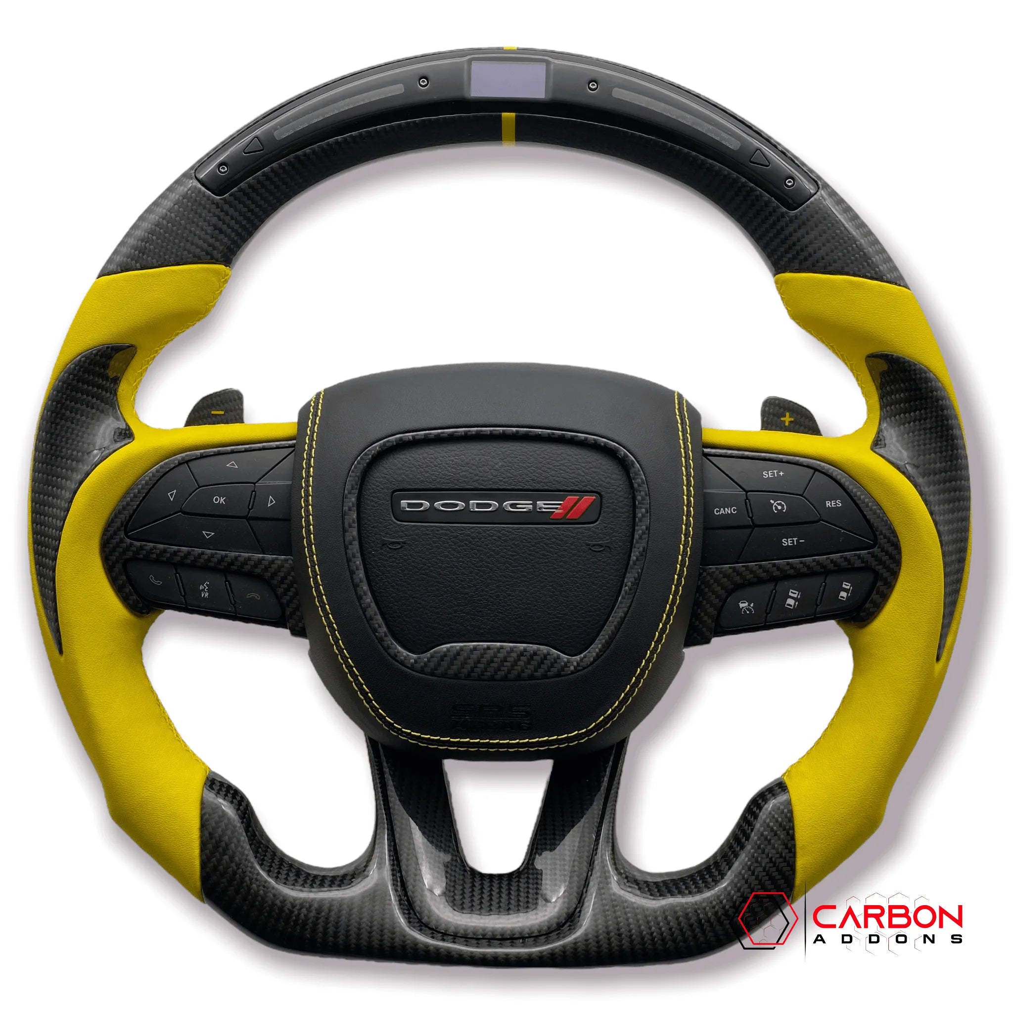 Core Only Custom Carbon Fiber Steering Wheel 2015 2023 Dodge Charger Challenger Durango Carbon Fiber Parts Accessories Upgrades and Mods by Carbon addons