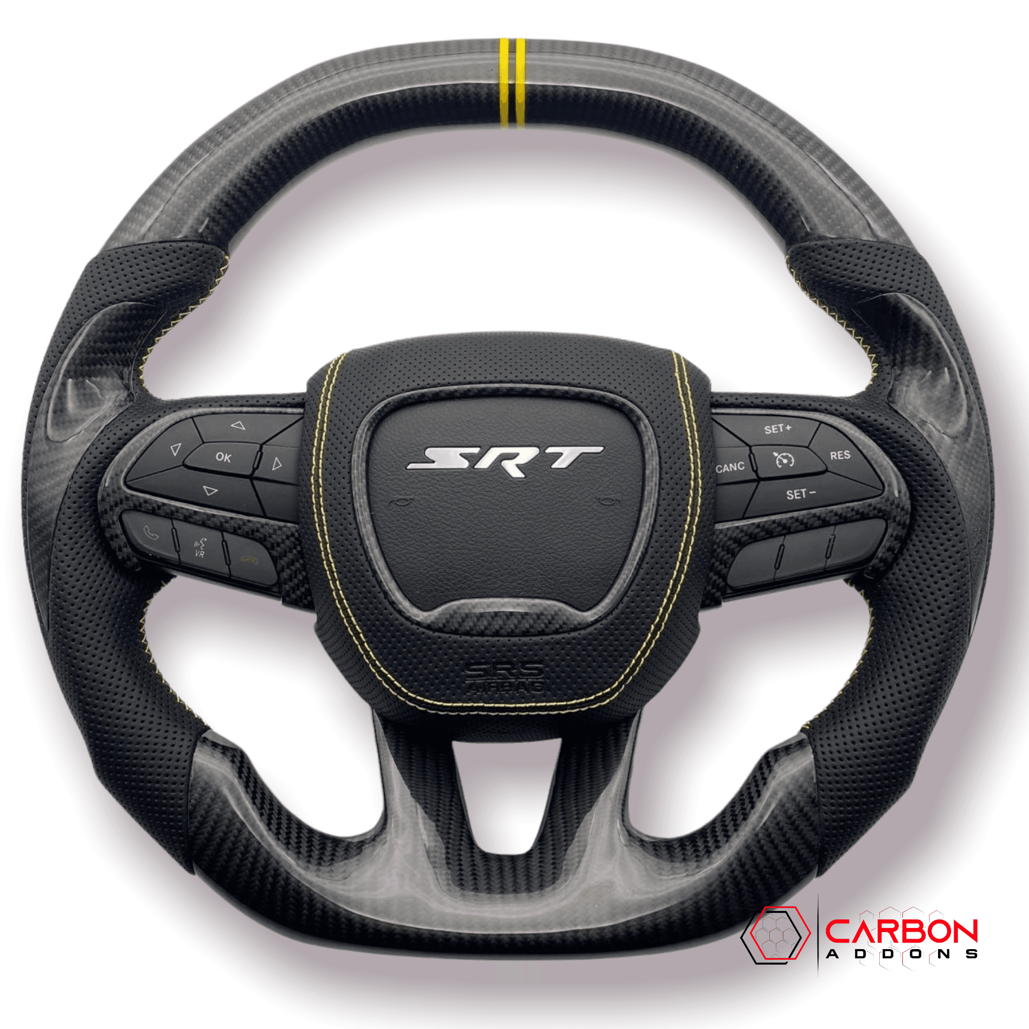 [Core Only] Custom Carbon Fiber Steering Wheel | 2015-2023 Dodge Charger Challenger Durango - carbonaddons Carbon Fiber Parts, Accessories, Upgrades, Mods