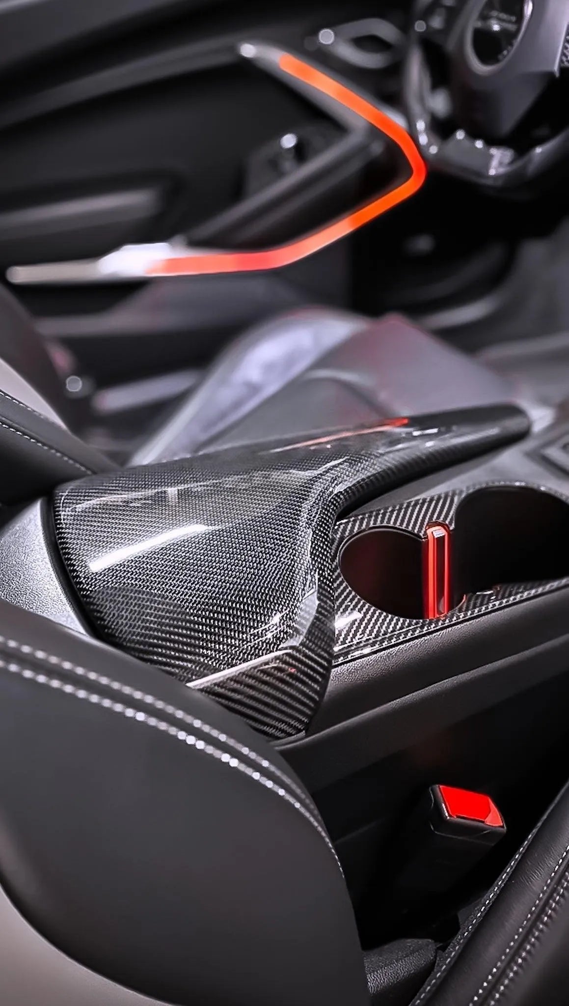 Customizable 2016-2024 Camaro Carbon Fiber Center Console Arm Rest