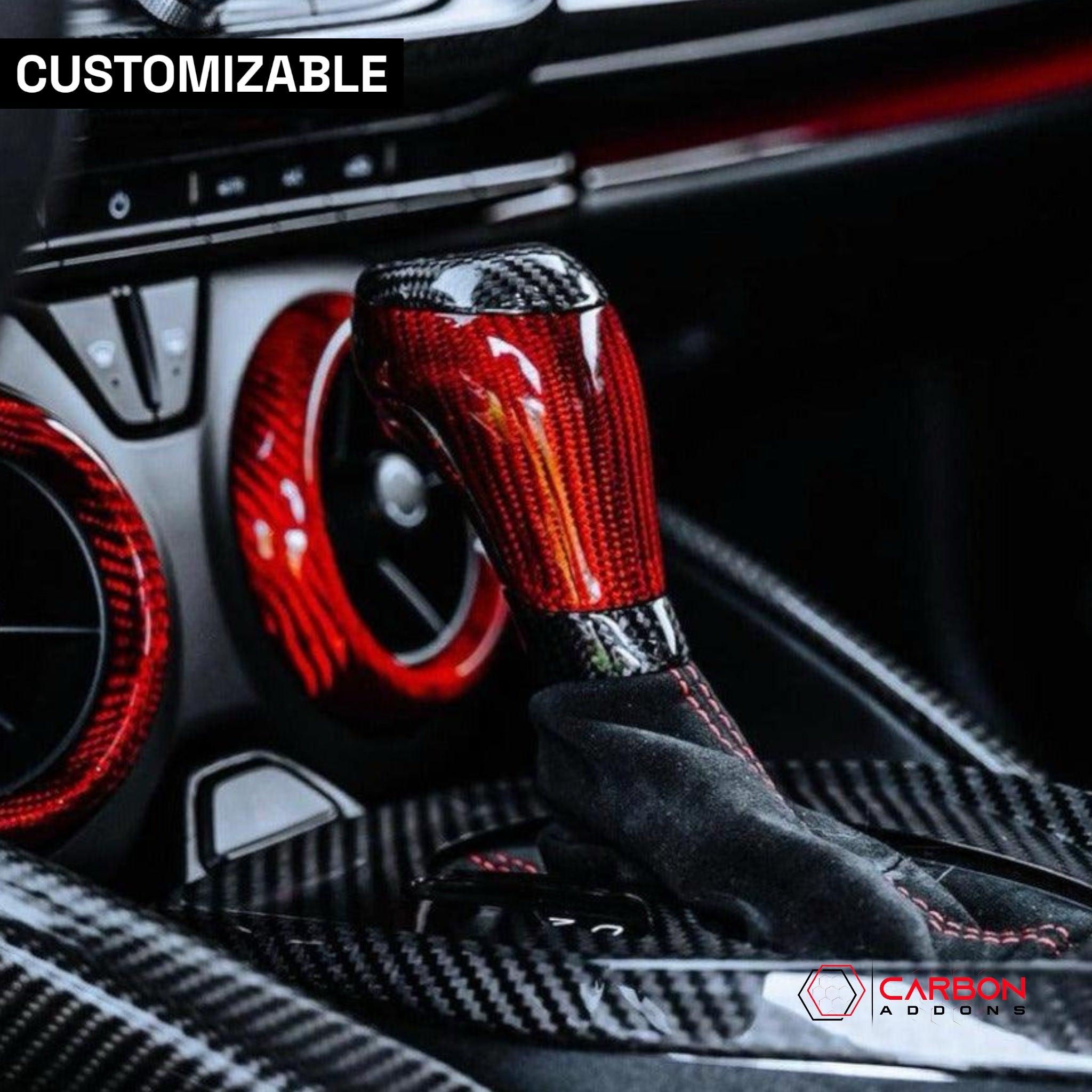 Customizable Carbon Fiber Automatic Shift Knob for 2016-2024 Chevy Camaro - carbonaddons Carbon Fiber Parts, Accessories, Upgrades, Mods