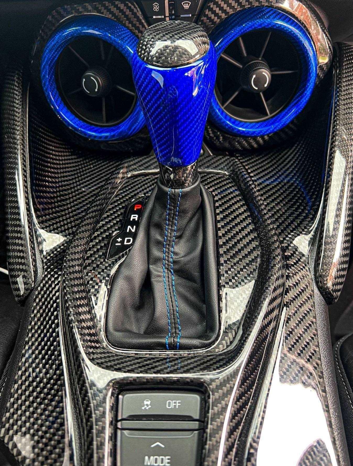 Customizable Carbon Fiber Automatic Shift Knob for 2016-2024 Chevy Camaro - carbonaddons Carbon Fiber Parts, Accessories, Upgrades, Mods