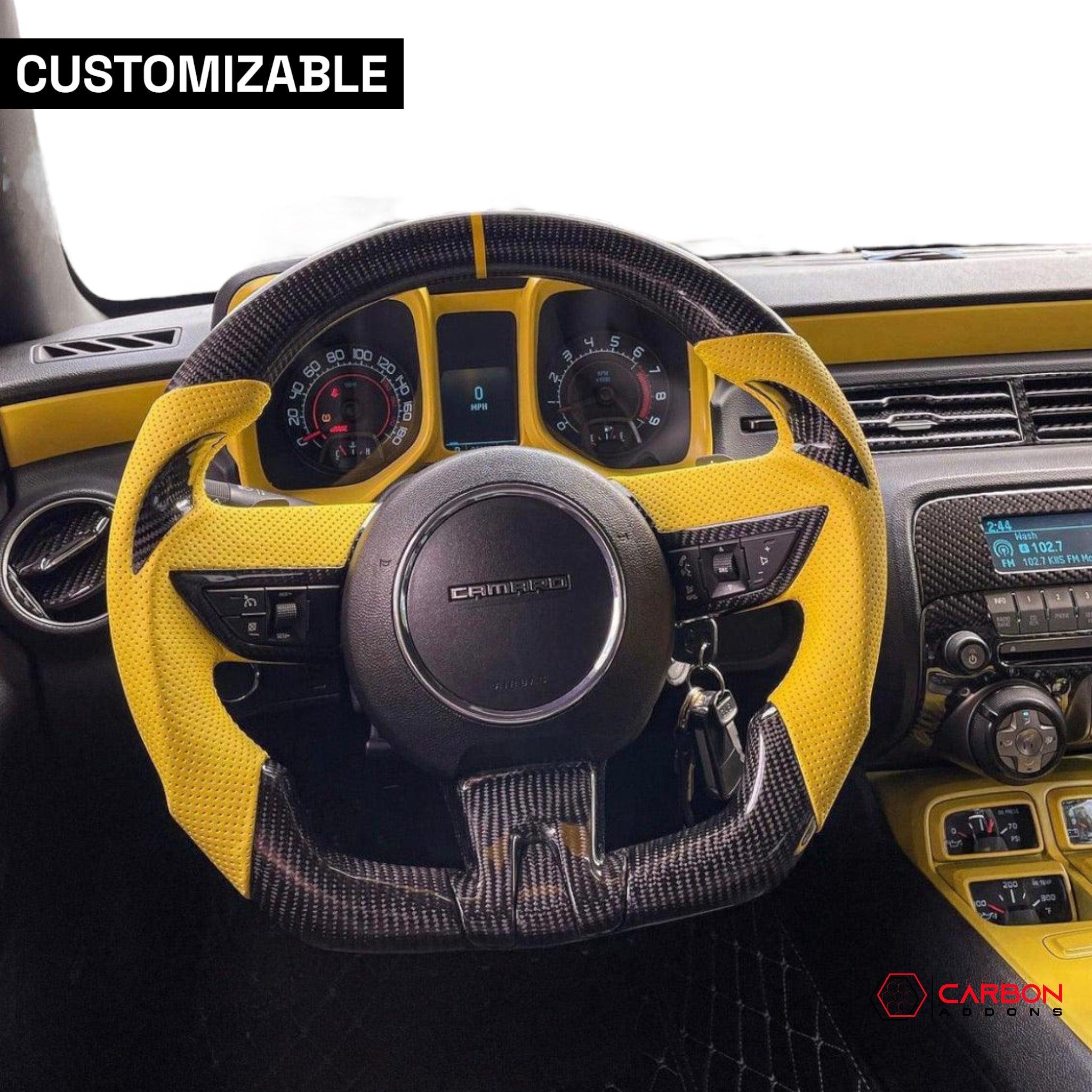 Customizable Carbon Fiber Steering Wheel for Chevy Camaro 2010-2012 - carbonaddons Carbon Fiber Parts, Accessories, Upgrades, Mods