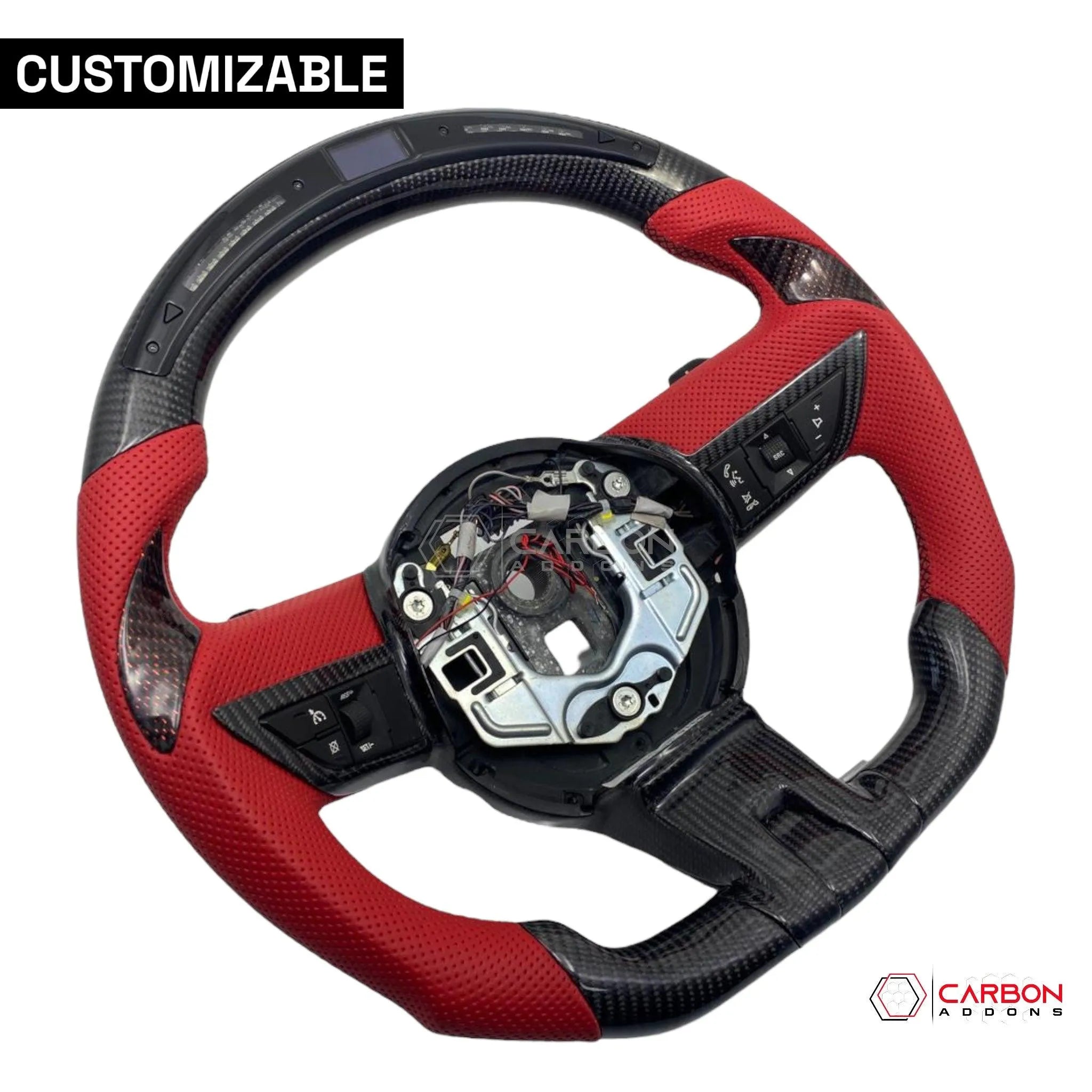 Customizable Carbon Fiber Steering Wheel for Chevy Camaro 2010-2012 - carbonaddons Carbon Fiber Parts, Accessories, Upgrades, Mods