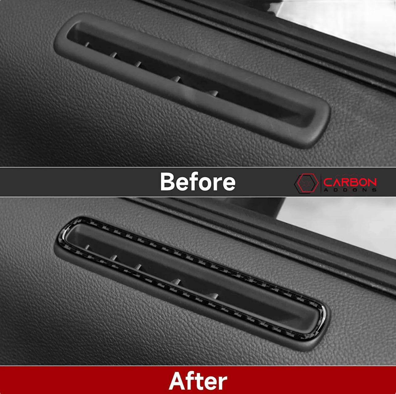 Dodge Charger 2015-2023 Carbon Fiber Door AC Vent Trim Overlay for - carbonaddons Carbon Fiber Parts, Accessories, Upgrades, Mods