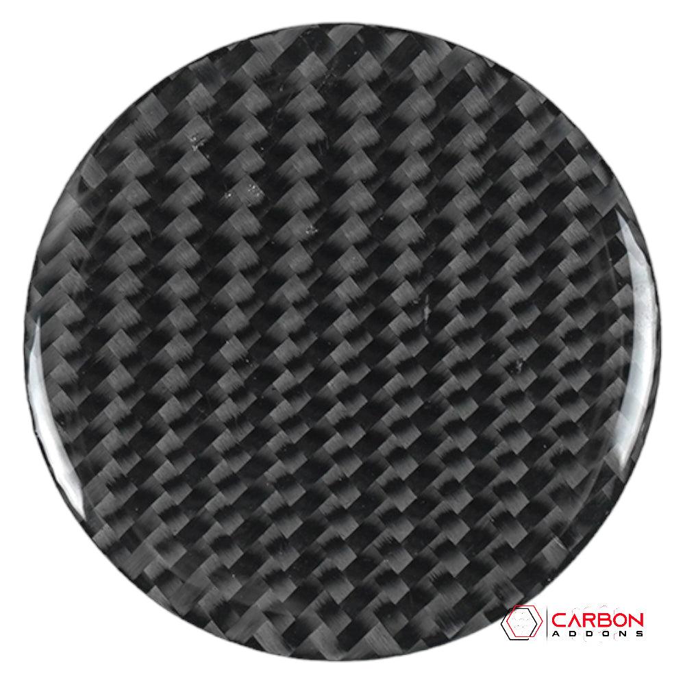 Dodge Charger 2015-2023 Carbon Fiber Multimedia Button Trim Cover - carbonaddons Carbon Fiber Parts, Accessories, Upgrades, Mods