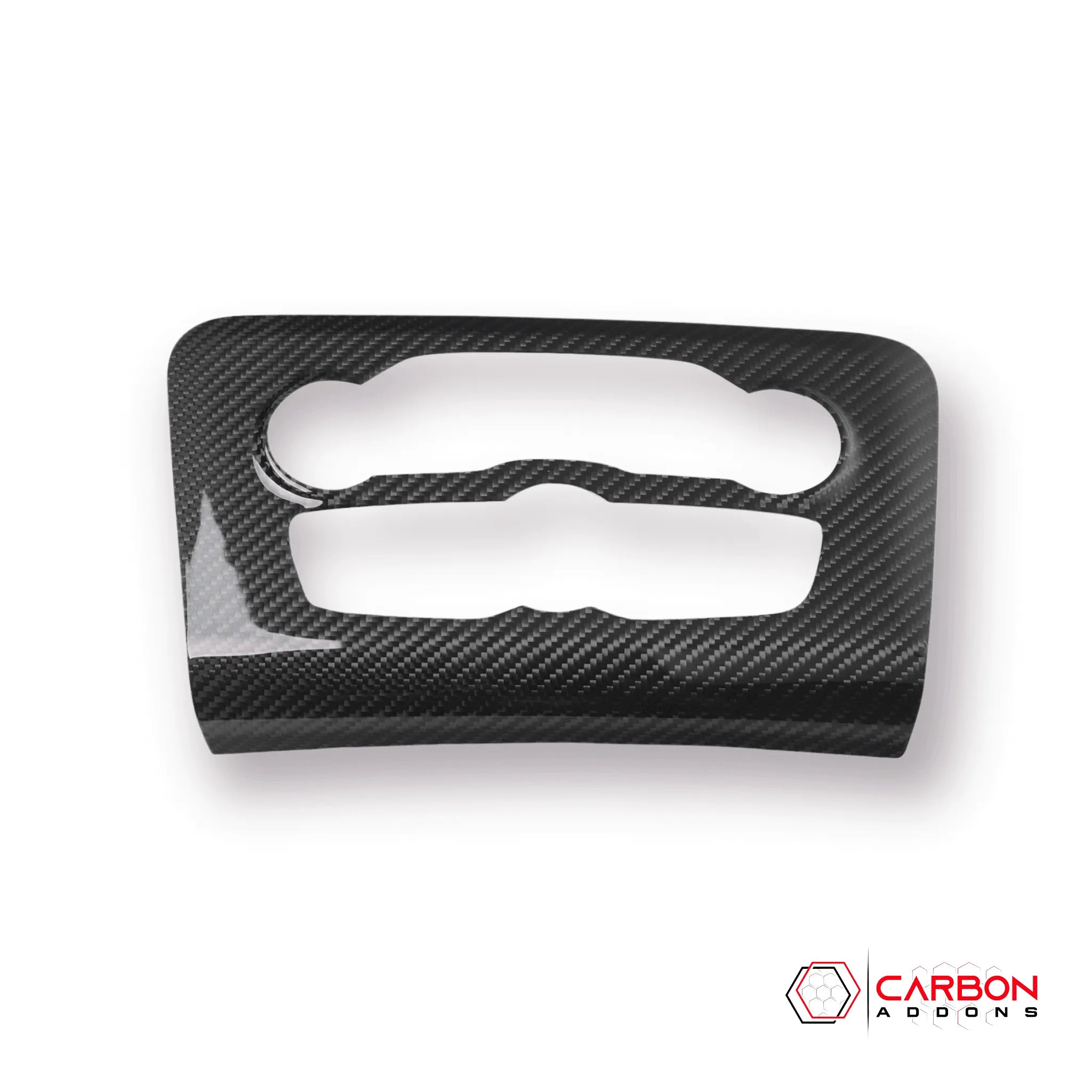 Dodge Charger 2015-2023 Carbon Fiber Multimedia Radio Button Trim Cover - carbonaddons Carbon Fiber Parts, Accessories, Upgrades, Mods