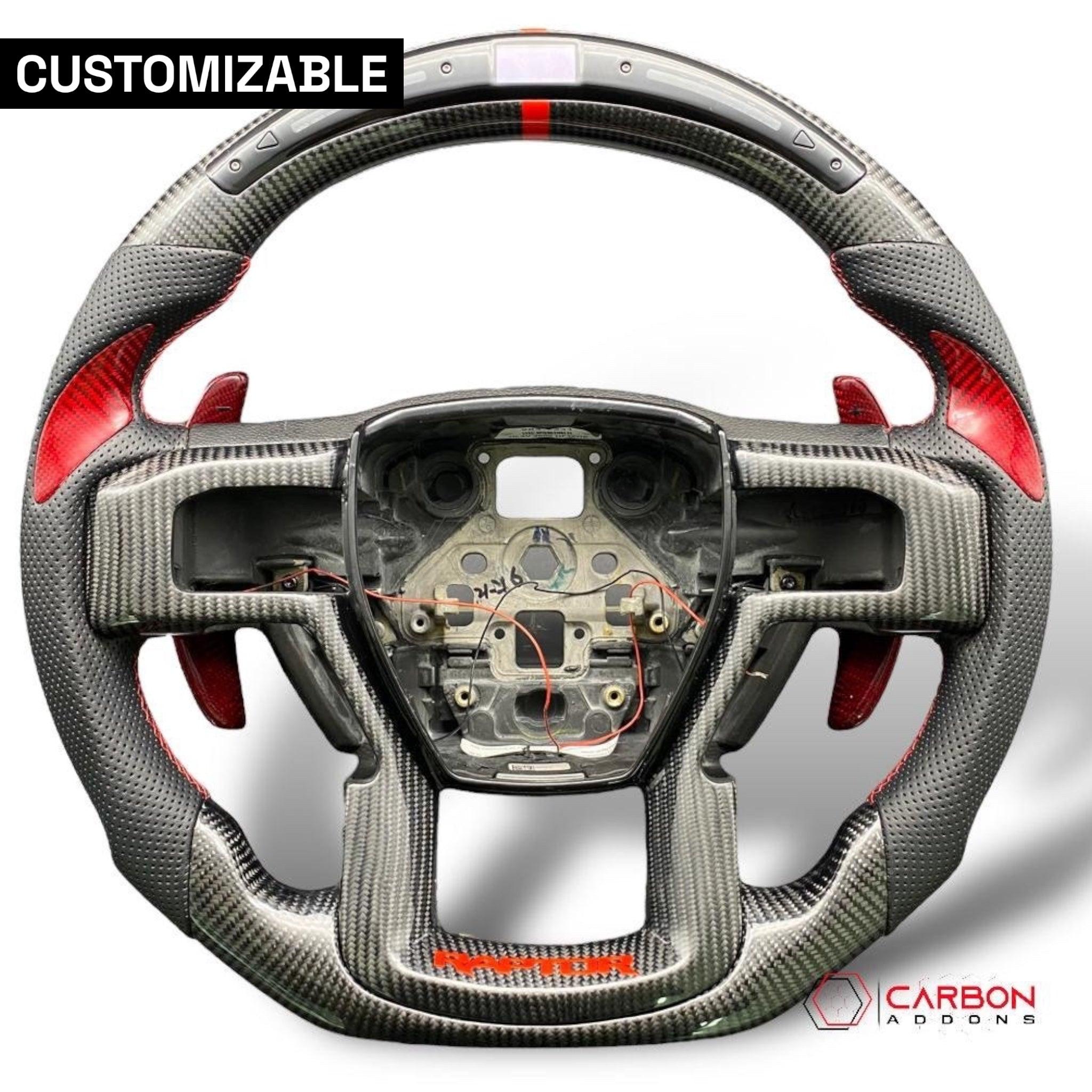 Ford F150 2015-2020 Custom Carbon Fiber Steering Wheel - carbonaddons Carbon Fiber Parts, Accessories, Upgrades, Mods